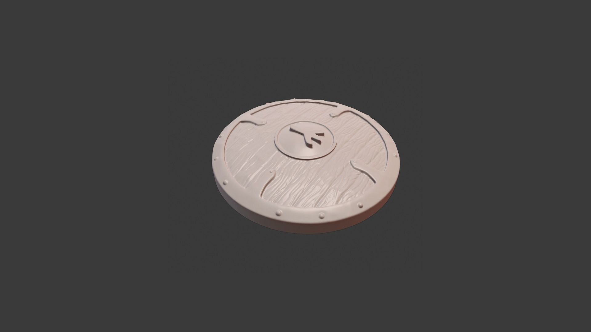 Scandinavian shield with rune Algiz 3D print model_4