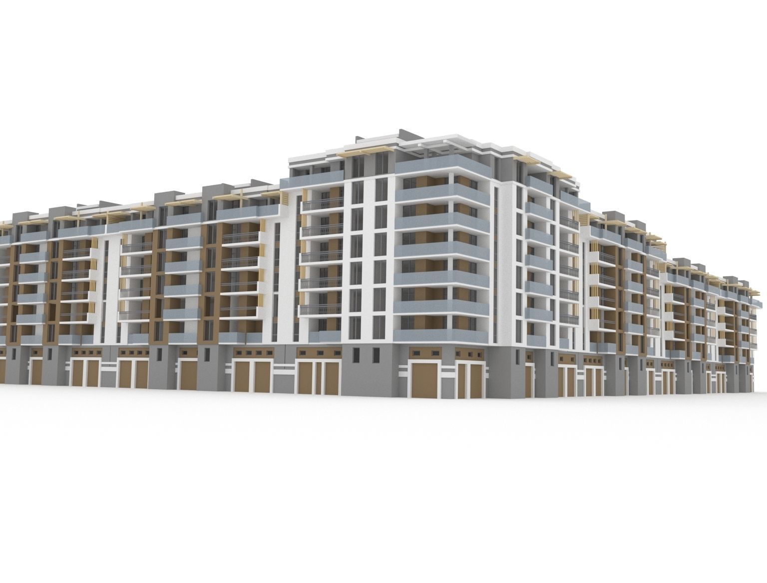 Modern Residential Complex  3D model_1