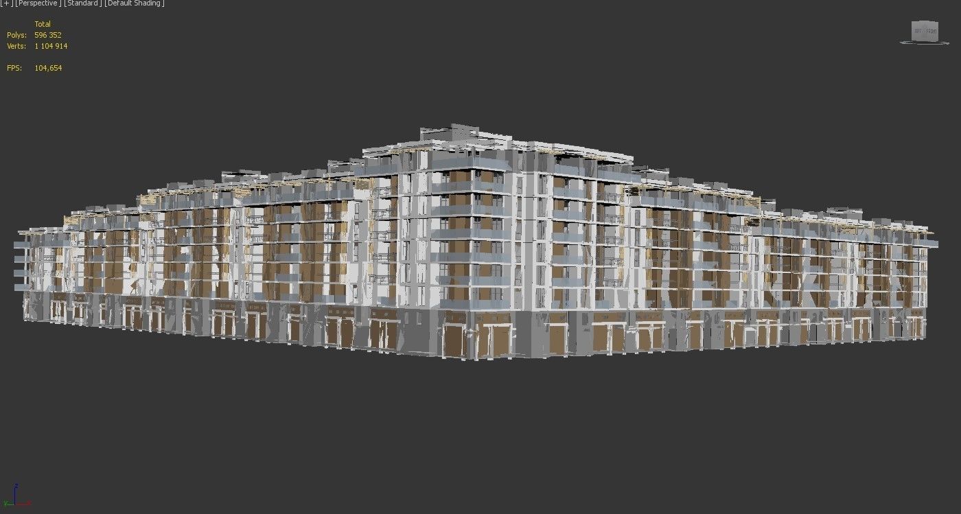 Modern Residential Complex  3D model_9