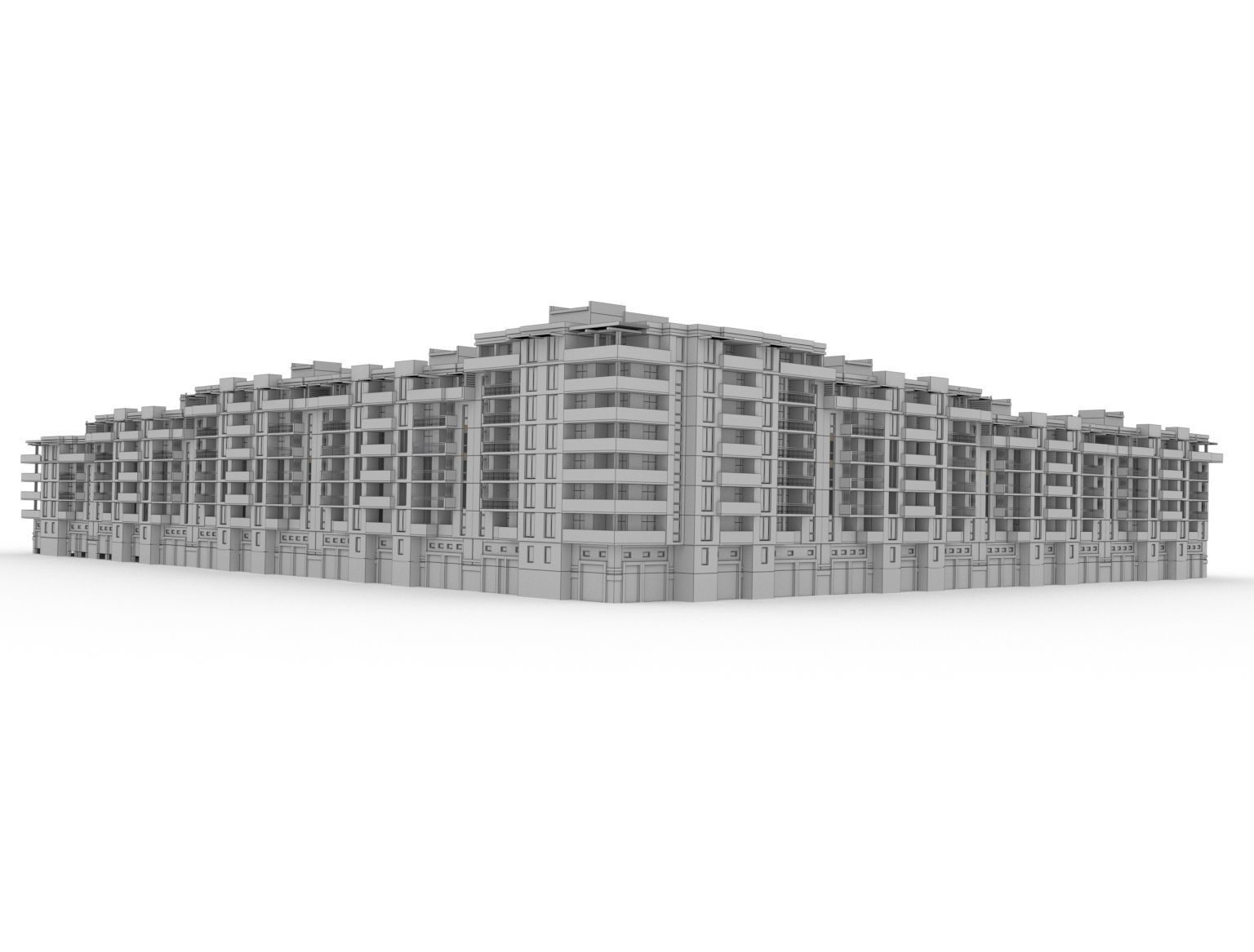 Modern Residential Complex  3D model_8