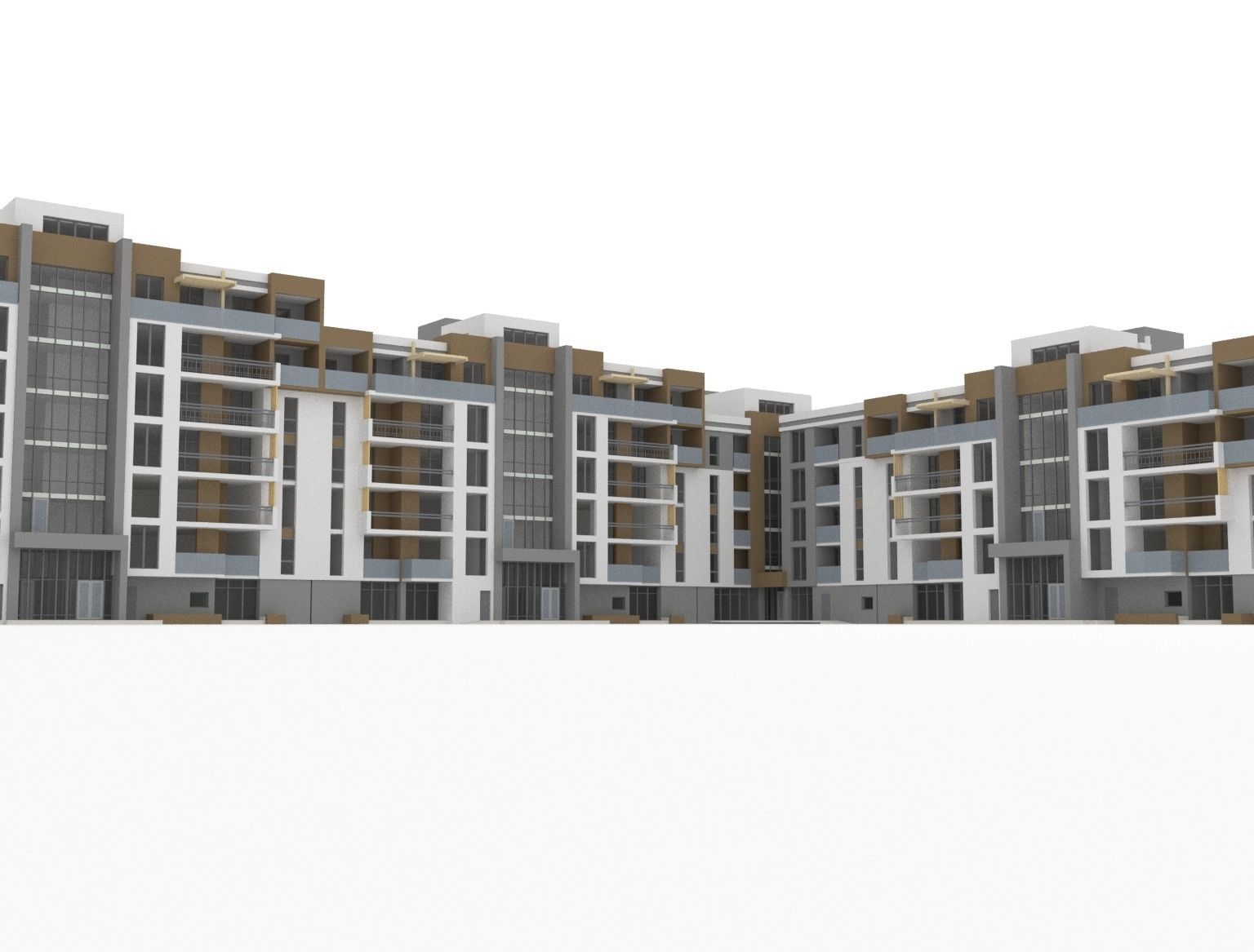 Modern Residential Complex  3D model_5