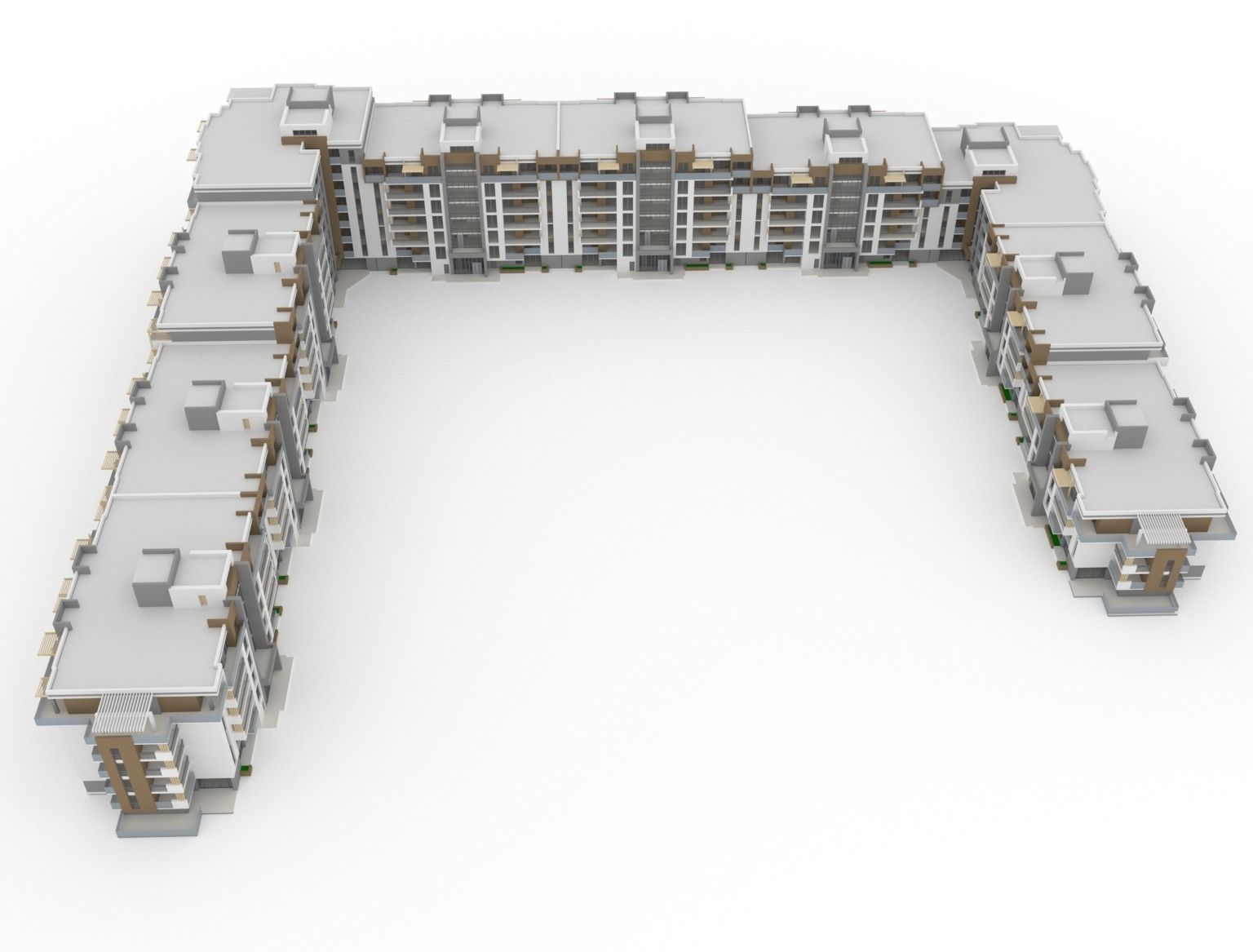 Modern Residential Complex  3D model_3
