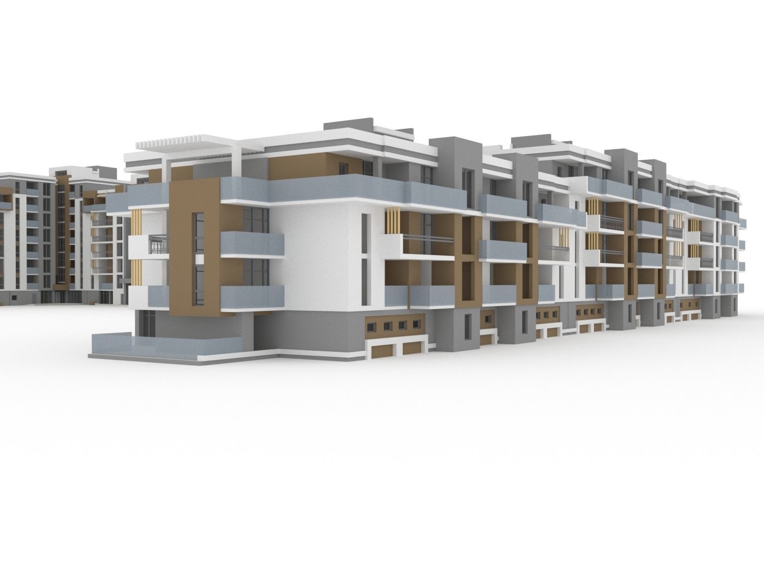 Modern Residential Complex  3D model_7