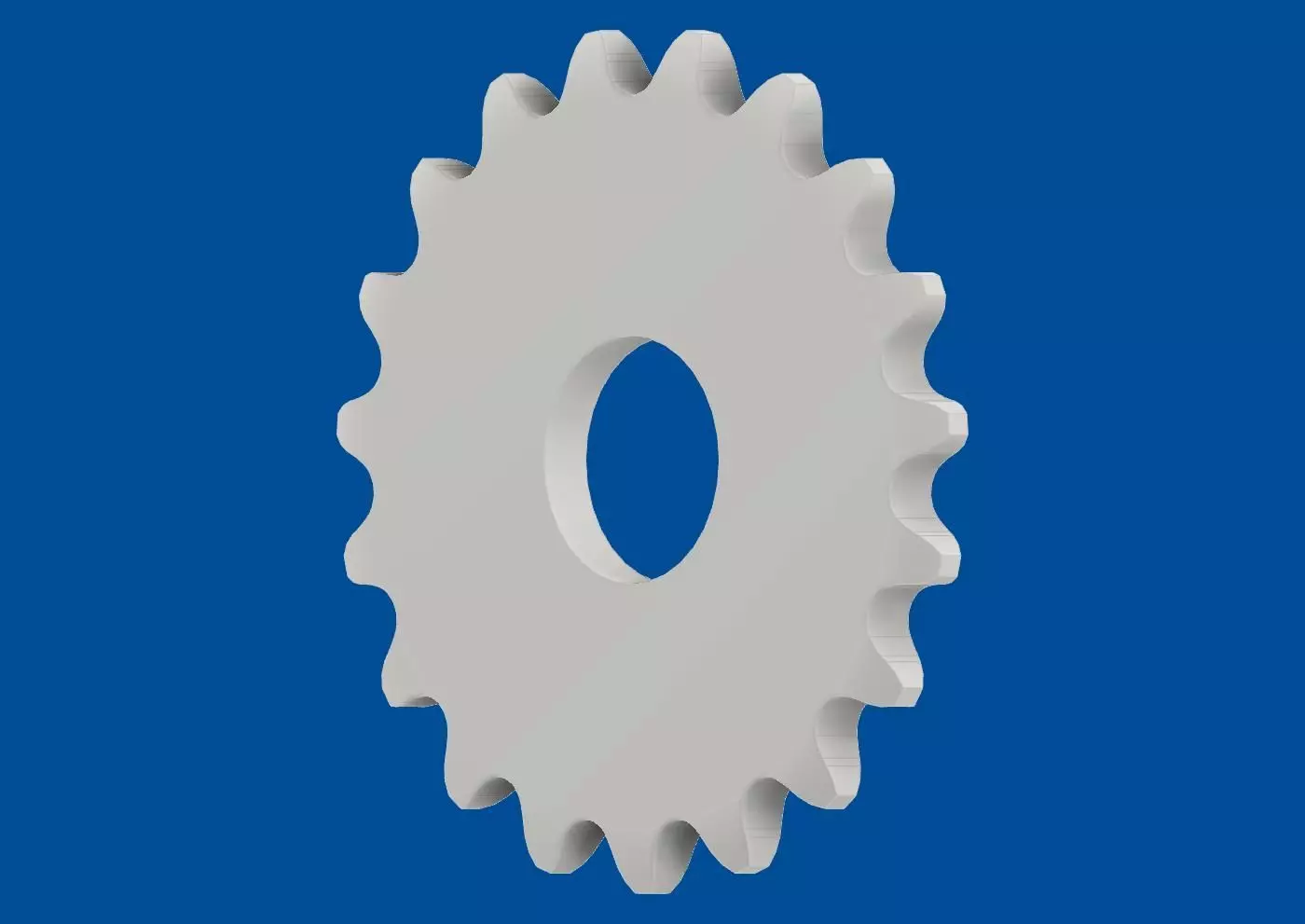 25H 19 teeth chain sprocket with 8mm hole 3D print model_0