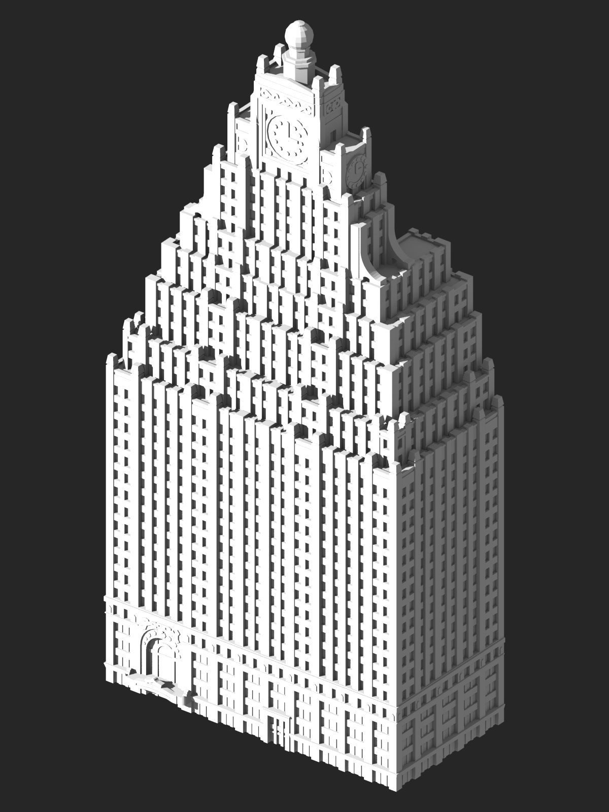 Paramount Building 3D print model_4