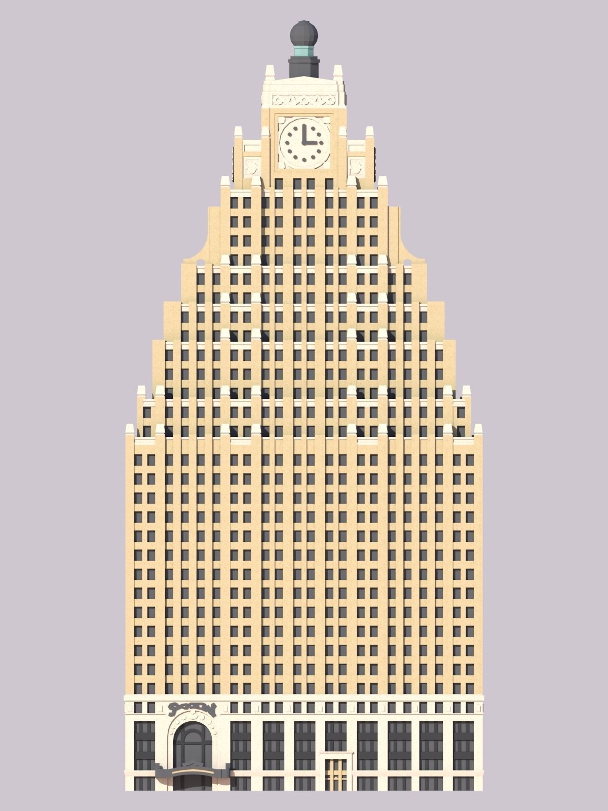 Paramount Building 3D print model_2