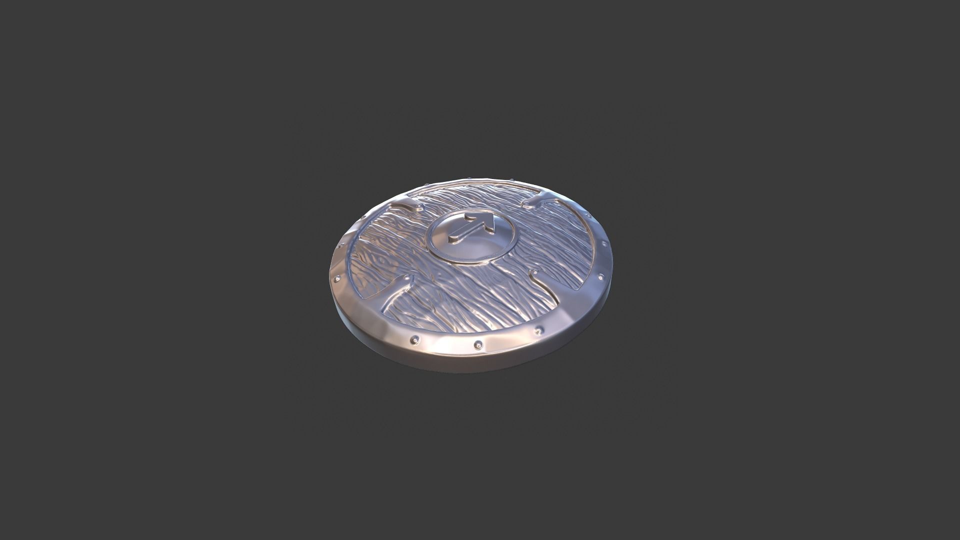 Scandinavian shield with rune Teiwaz 3D print model_9