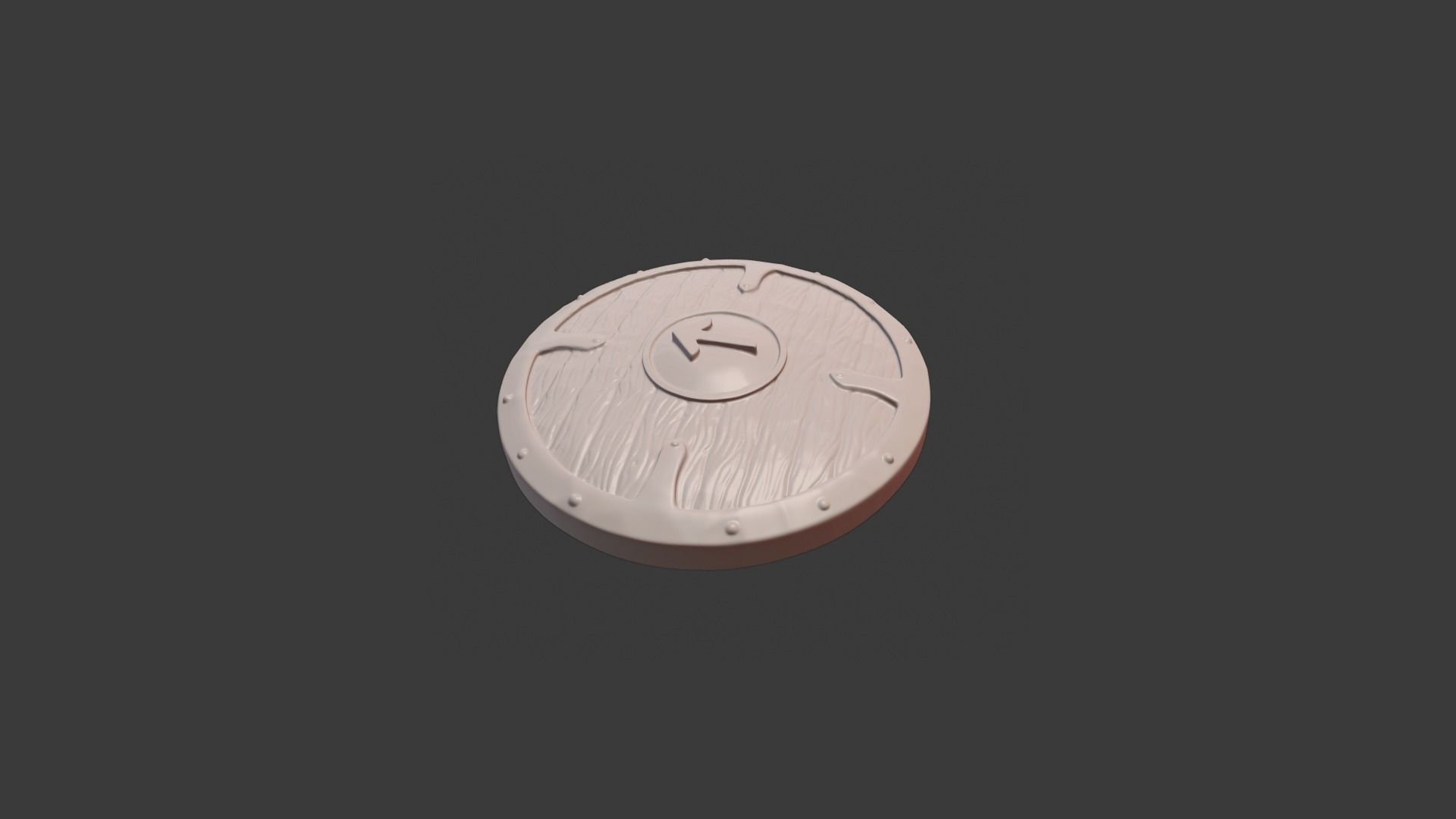 Scandinavian shield with rune Teiwaz 3D print model_7