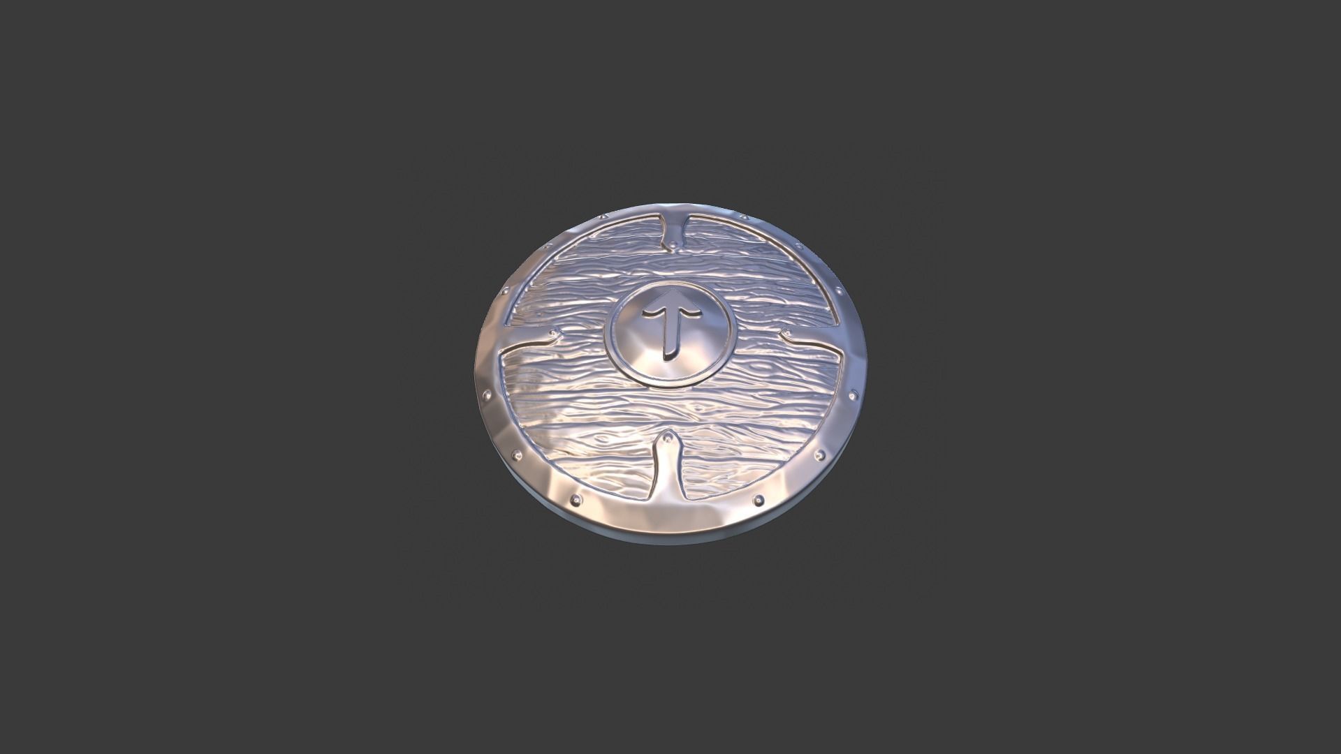 Scandinavian shield with rune Teiwaz 3D print model_8