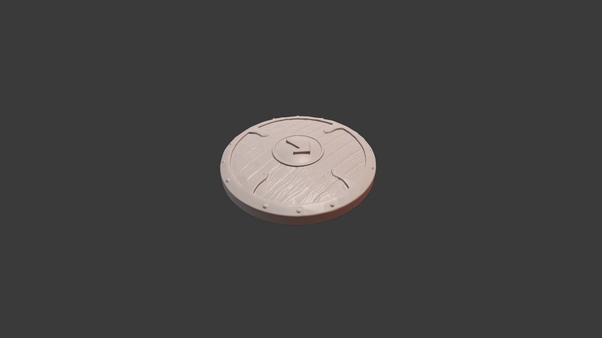 Scandinavian shield with rune Teiwaz 3D print model_4