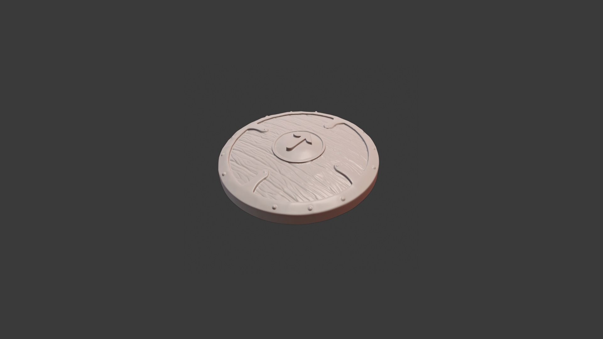 Scandinavian shield with rune Teiwaz 3D print model_2