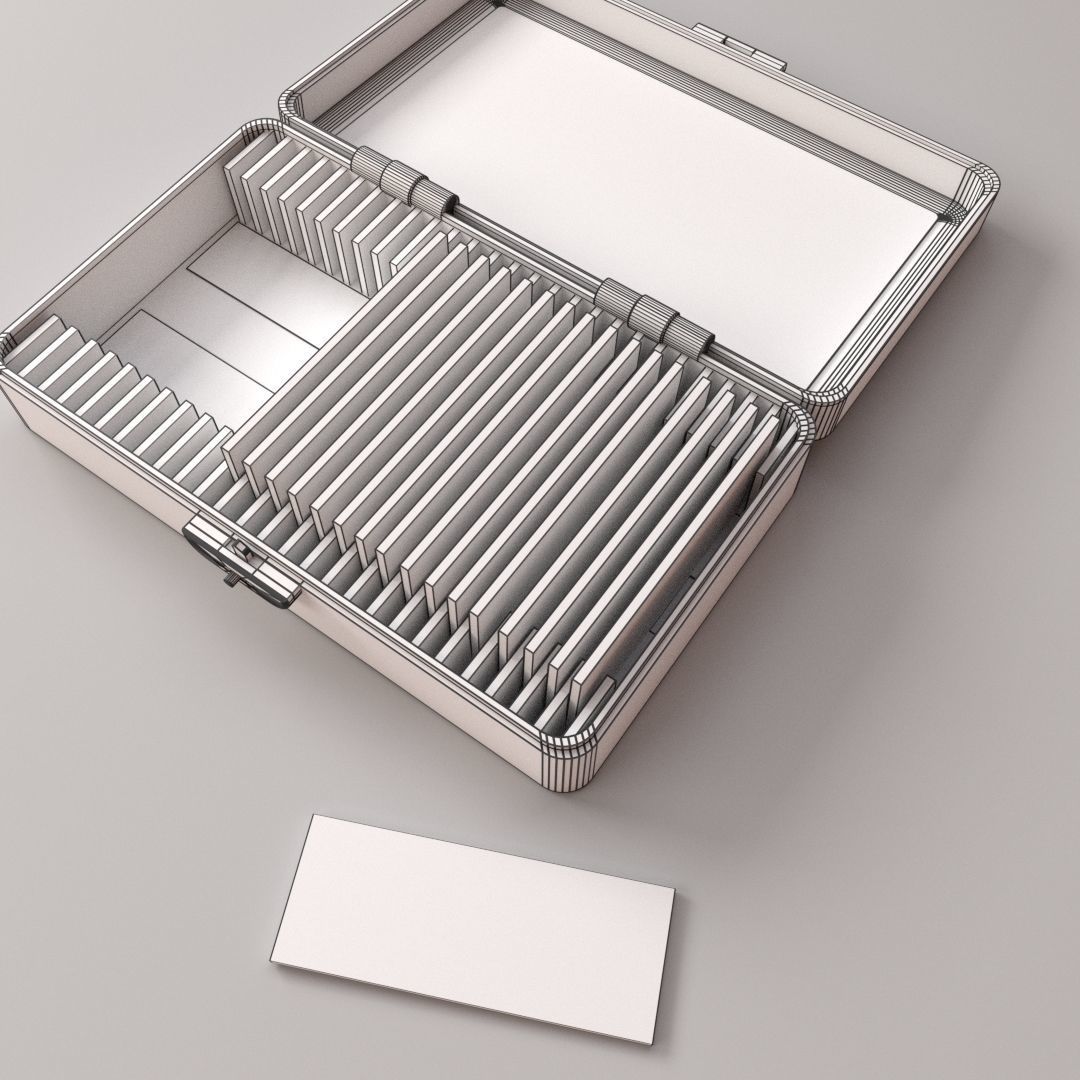 Microscope Slide Box 3D model_4
