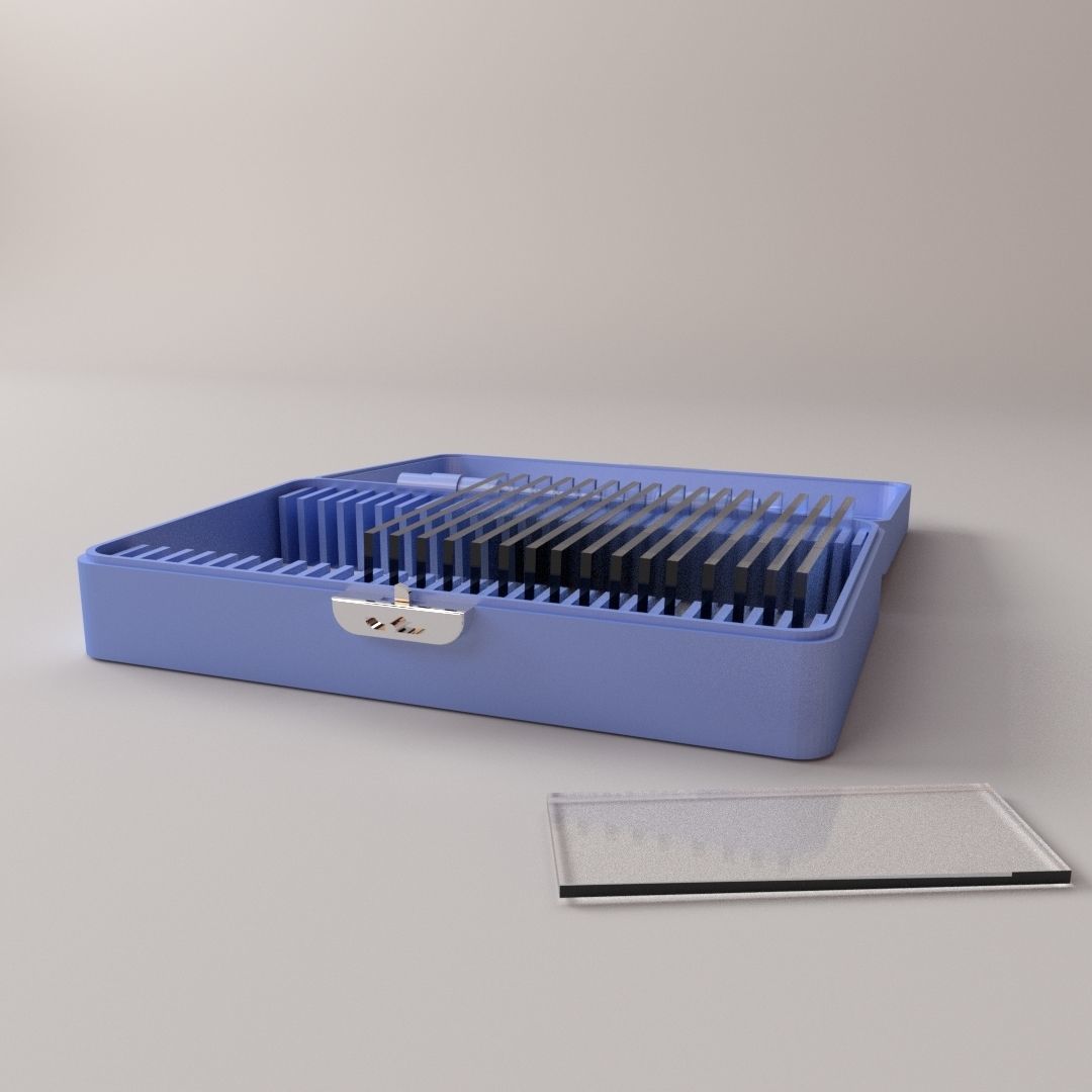 Microscope Slide Box 3D model_1