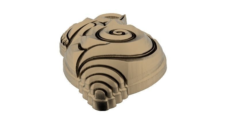 Sea ocean shell pendant 1 3D print model_2