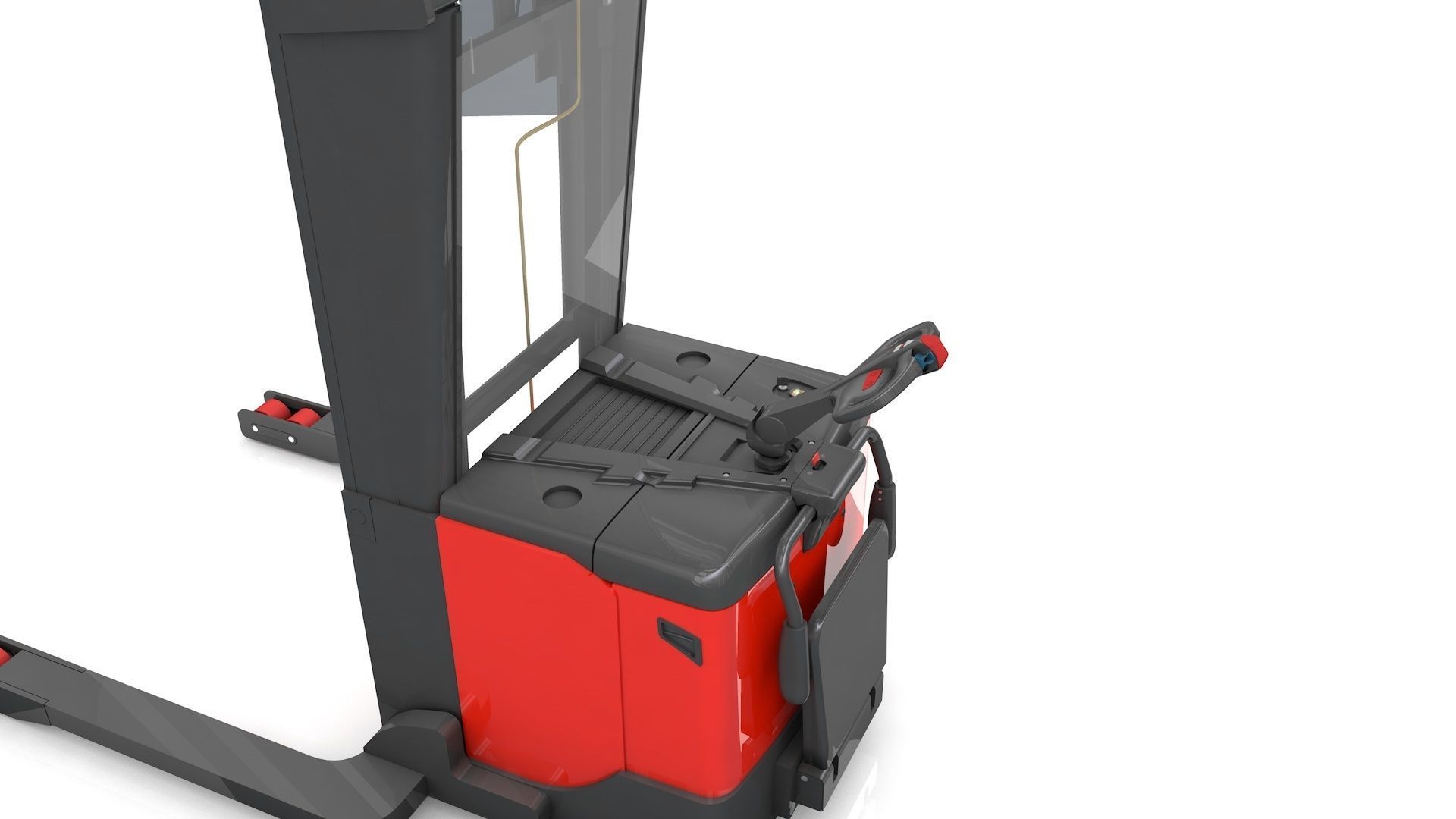 Electric Stacker Rigged 3D model_4