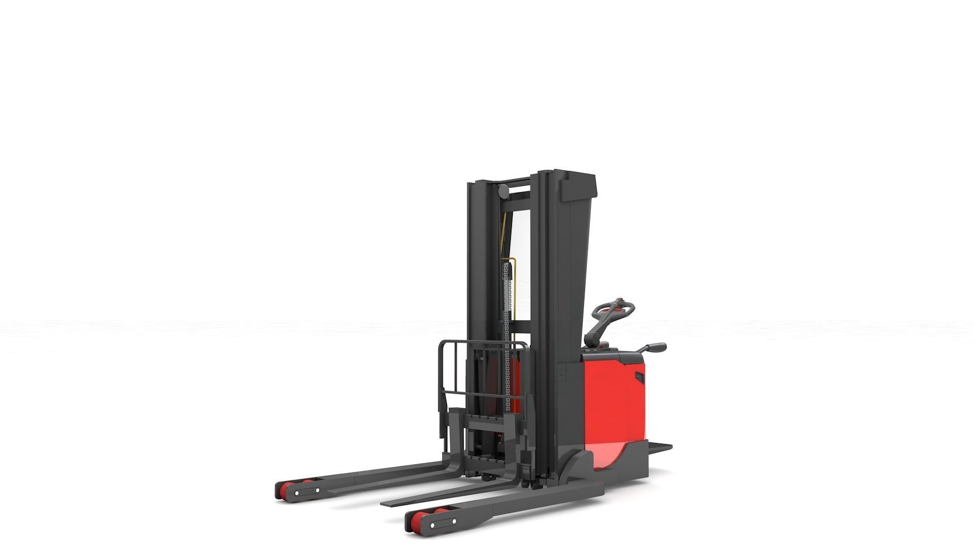 Electric Stacker Rigged 3D model_6
