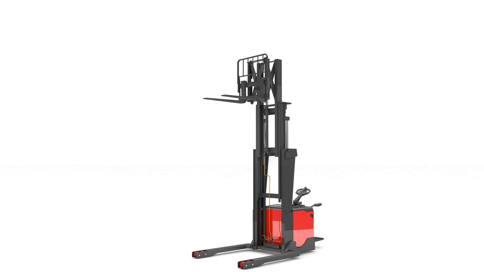 Electric Stacker Rigged 3D model_12
