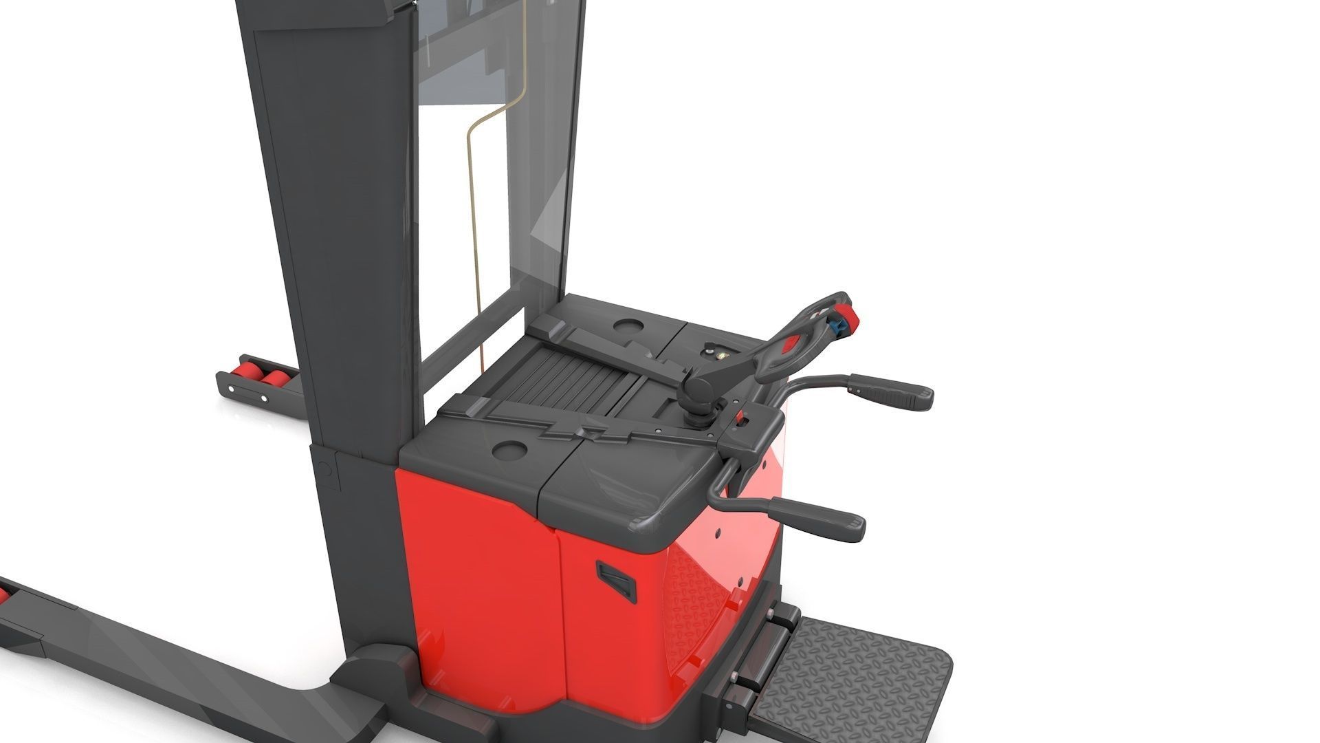 Electric Stacker Rigged 3D model_5