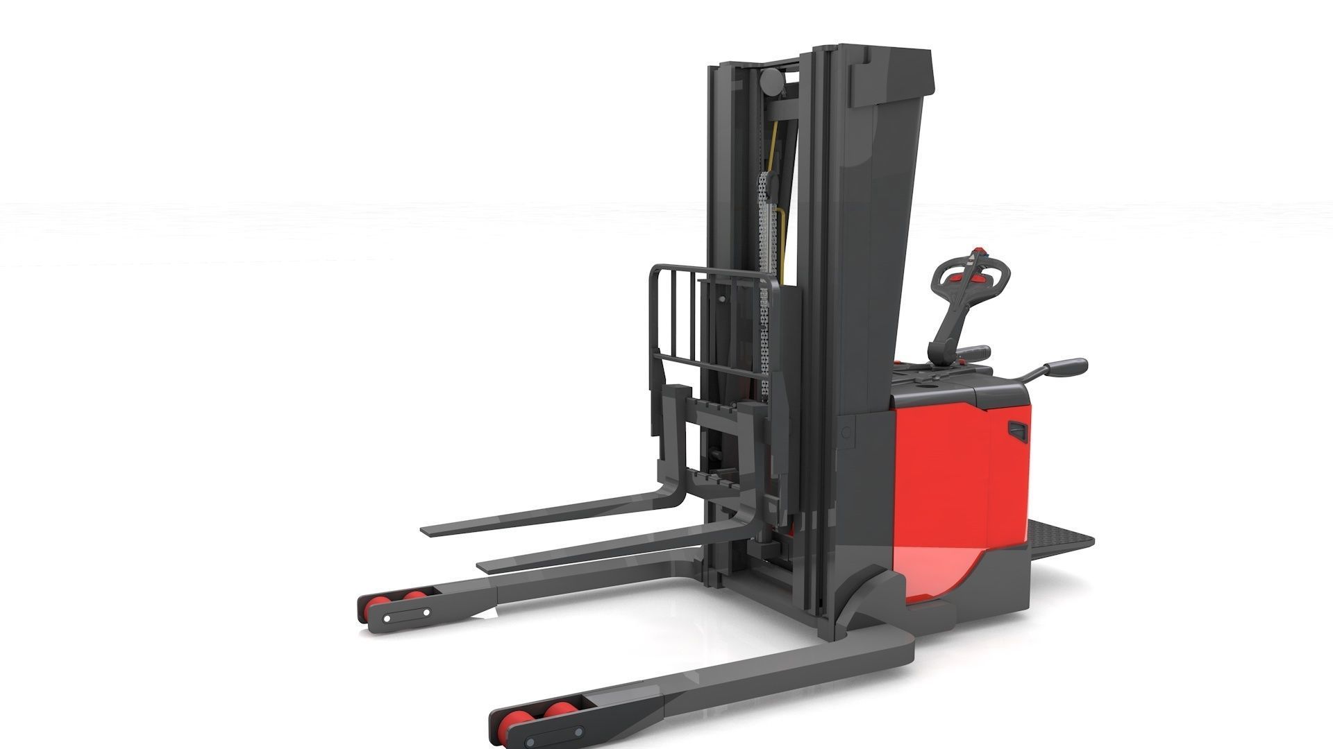 Electric Stacker Rigged 3D model_24