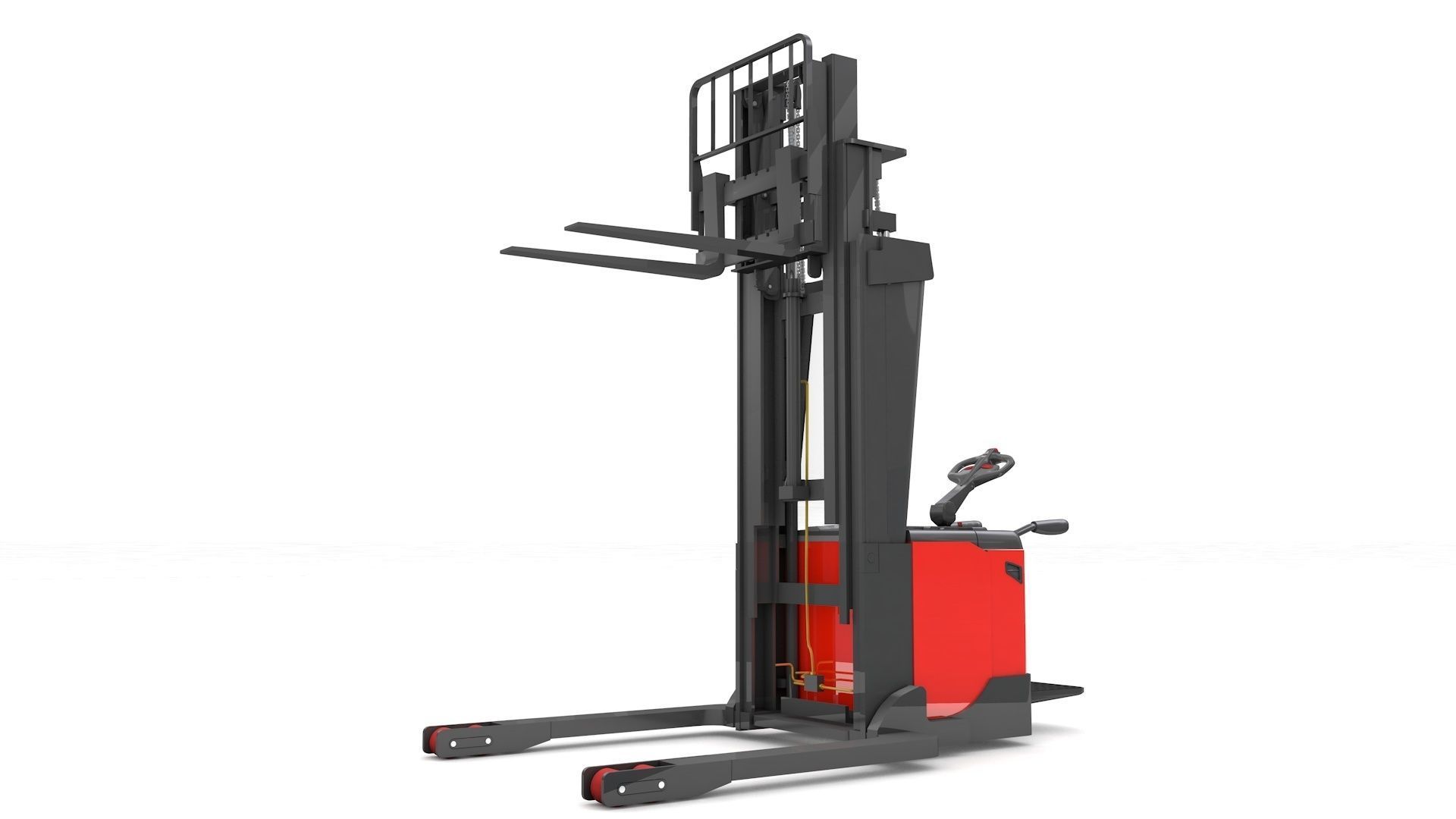 Electric Stacker Rigged 3D model_14