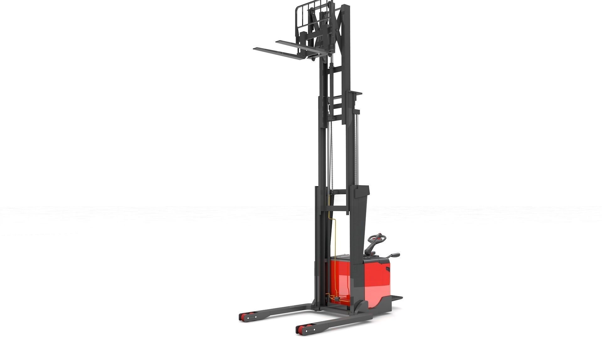 Electric Stacker Rigged 3D model_11