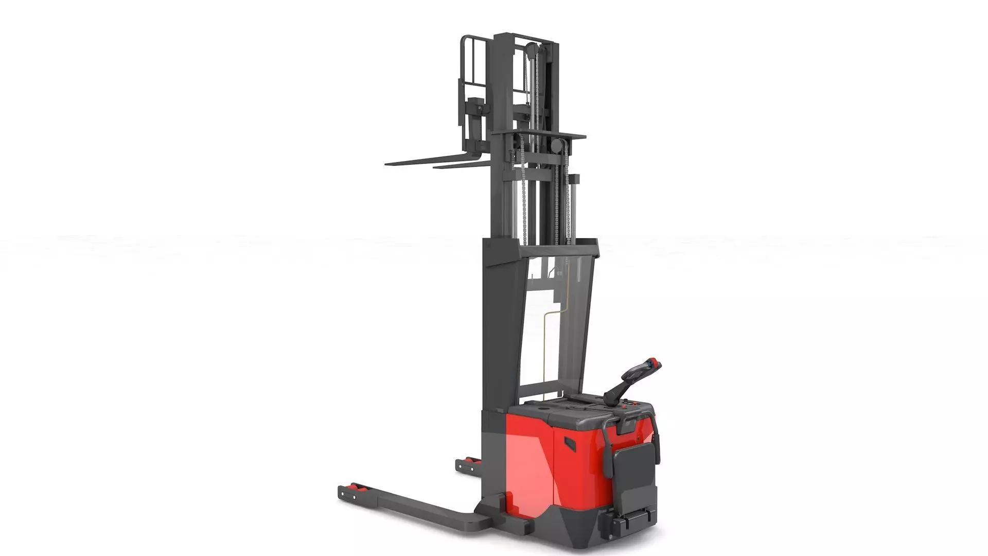 Electric Stacker Rigged 3D model_0