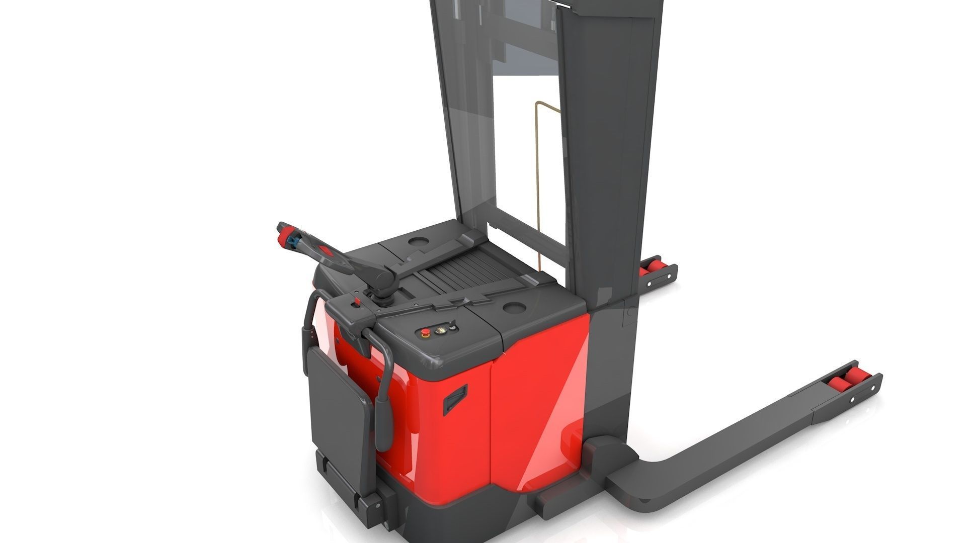 Electric Stacker Rigged 3D model_3