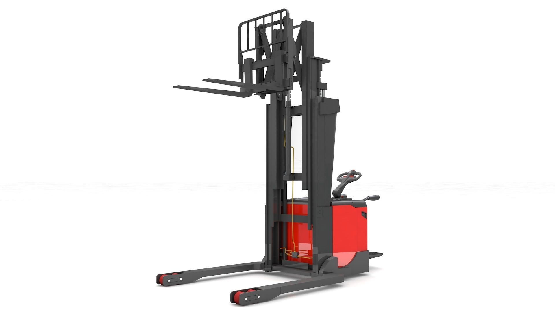Electric Stacker Rigged 3D model_10