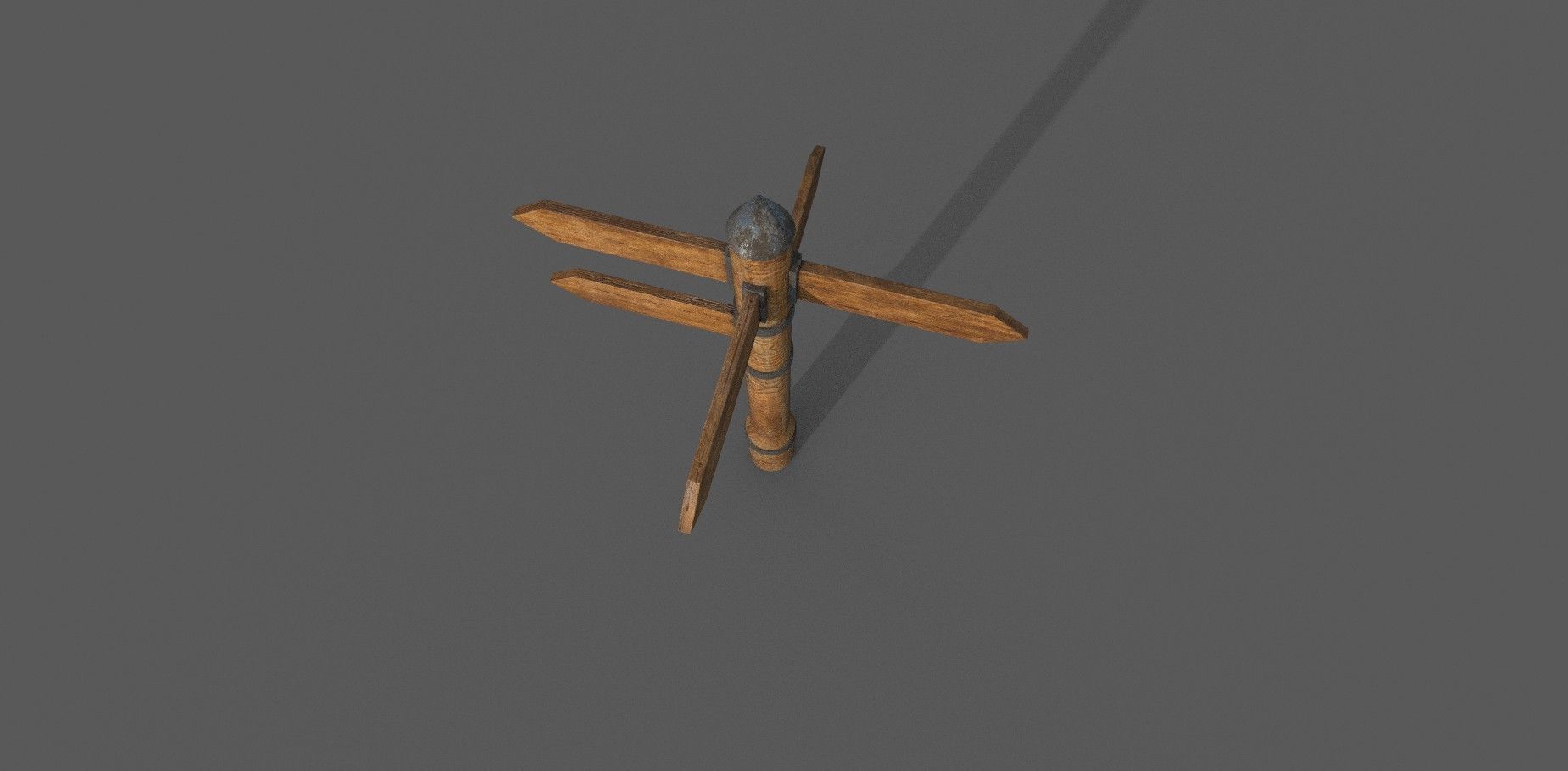 Wooden Sign Low-poly 3D model Low-poly 3D model_2