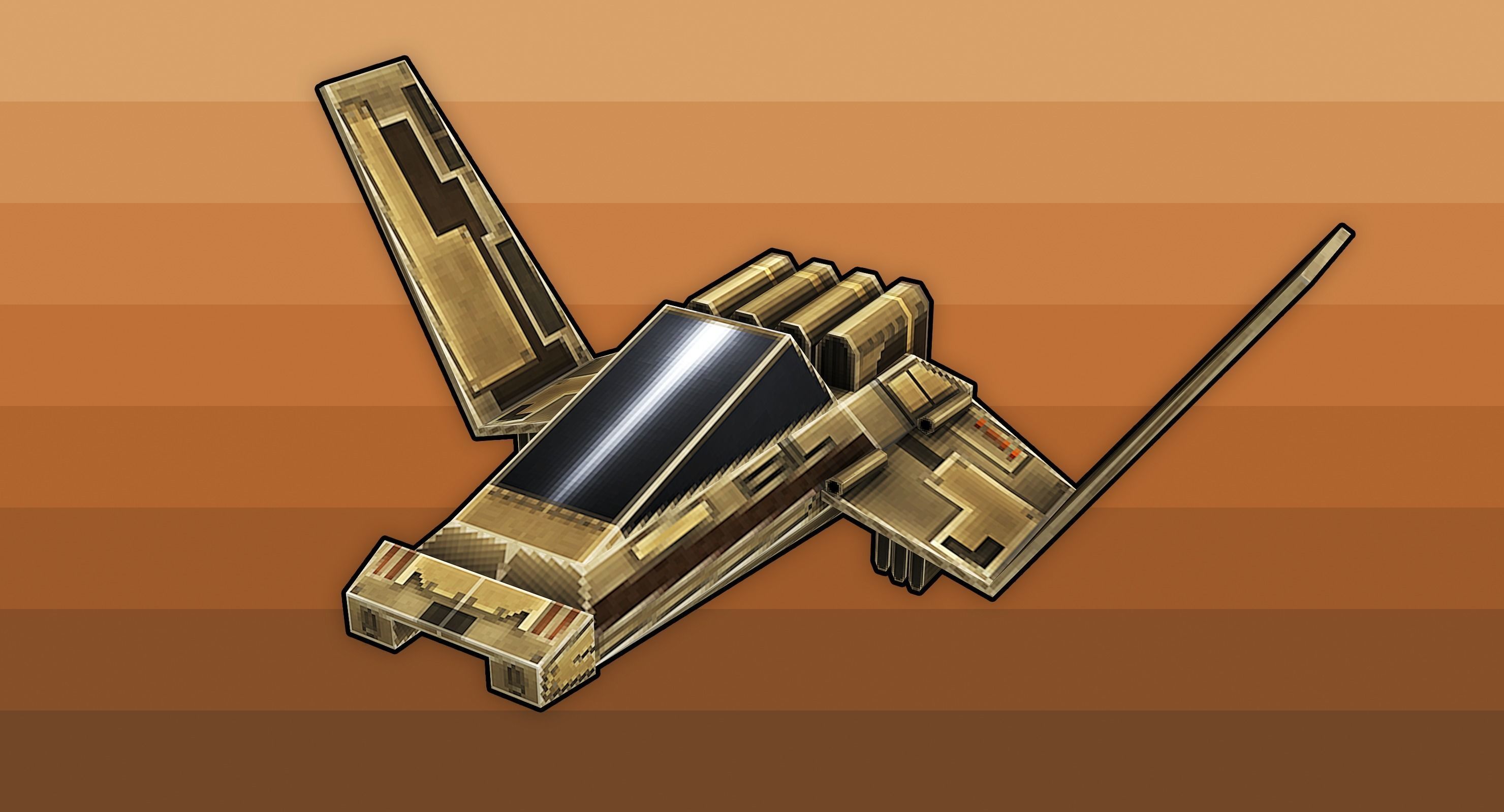SCRAPDOG Short Range Fighter Low-poly 3D model_1