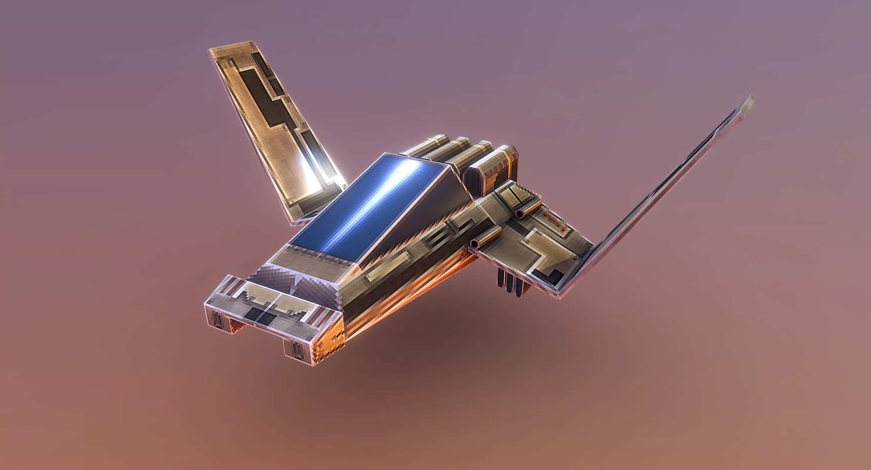 SCRAPDOG Short Range Fighter Low-poly 3D model_0