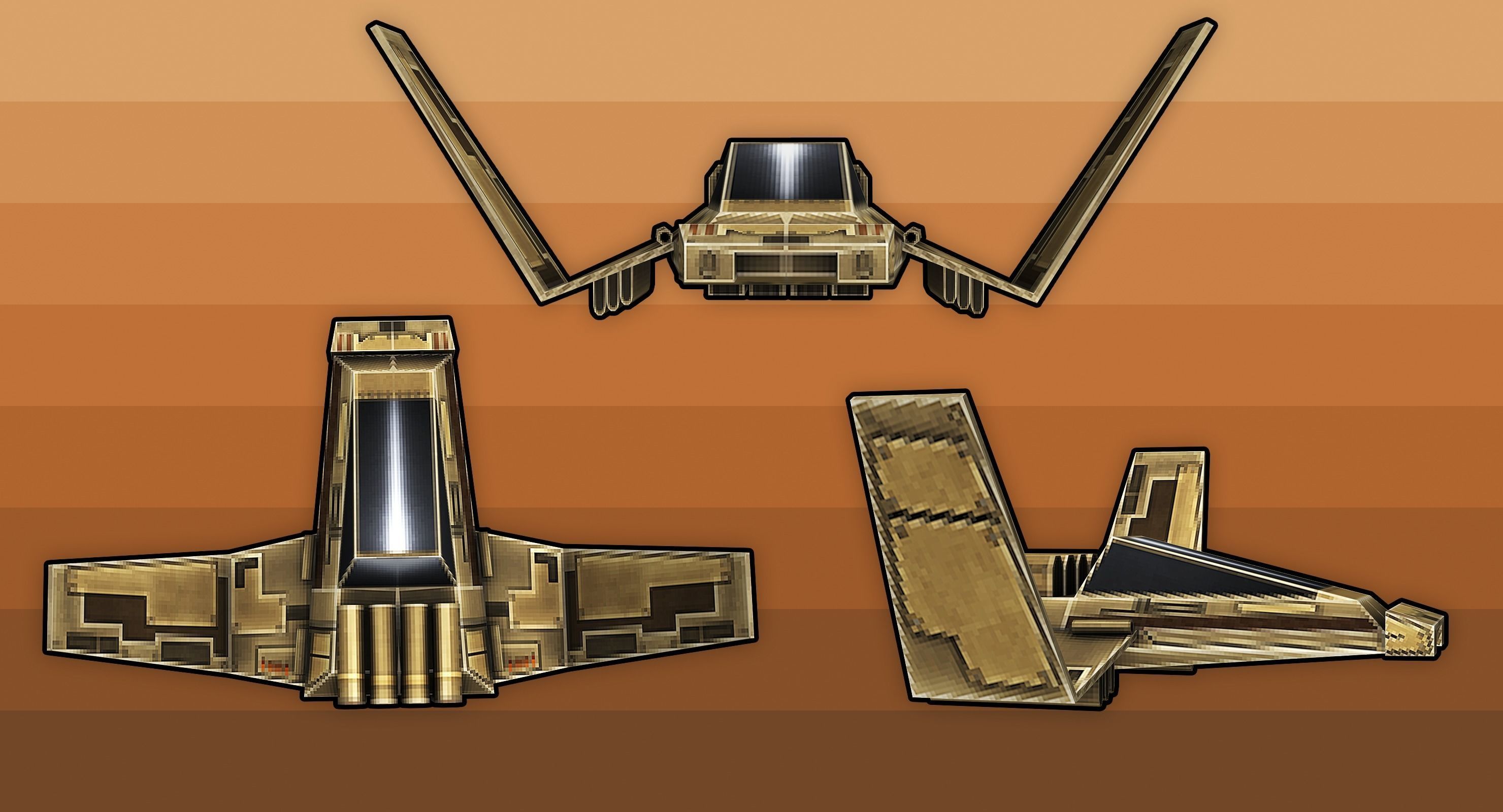 SCRAPDOG Short Range Fighter Low-poly 3D model_2