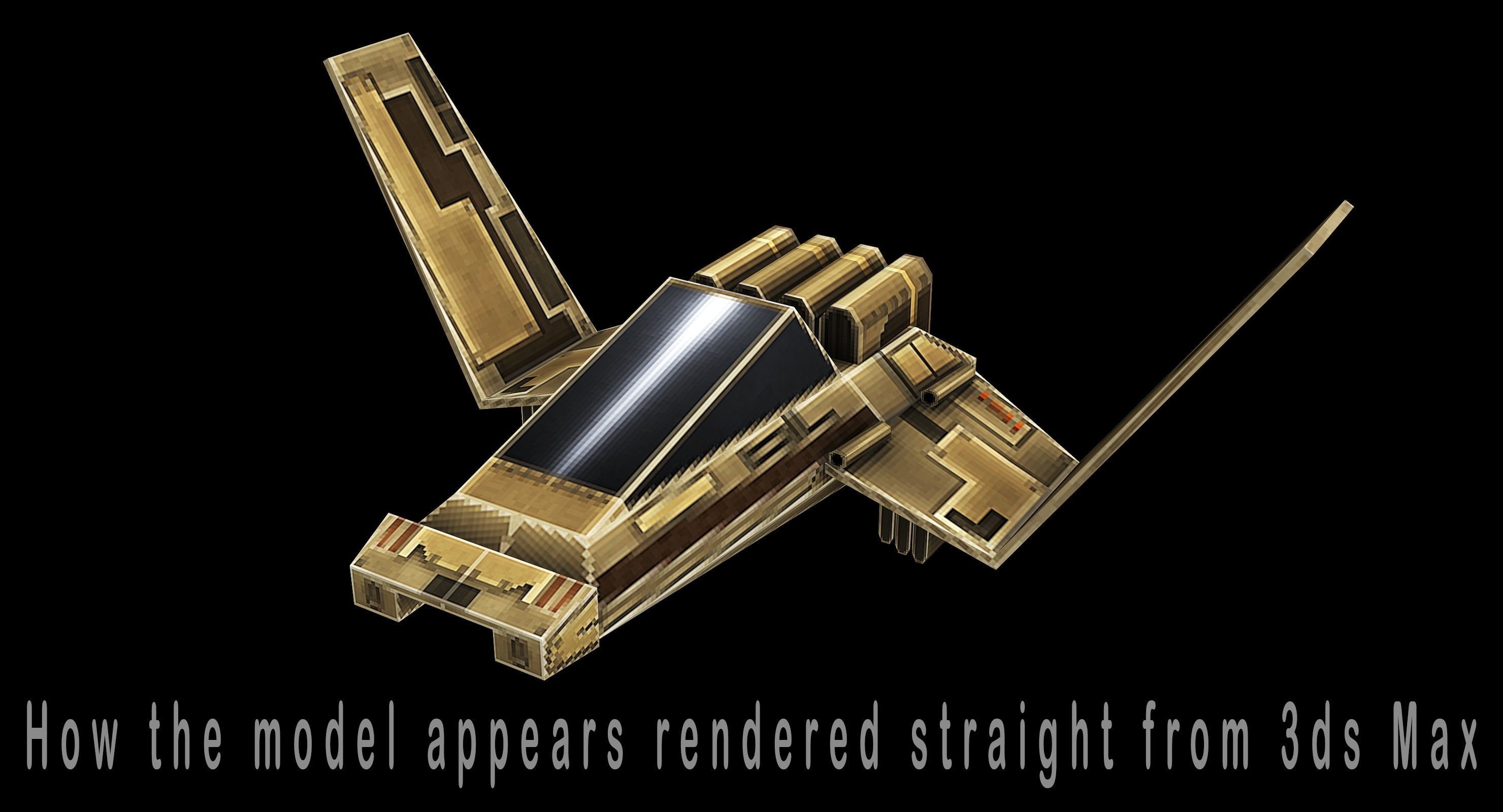 SCRAPDOG Short Range Fighter Low-poly 3D model_6