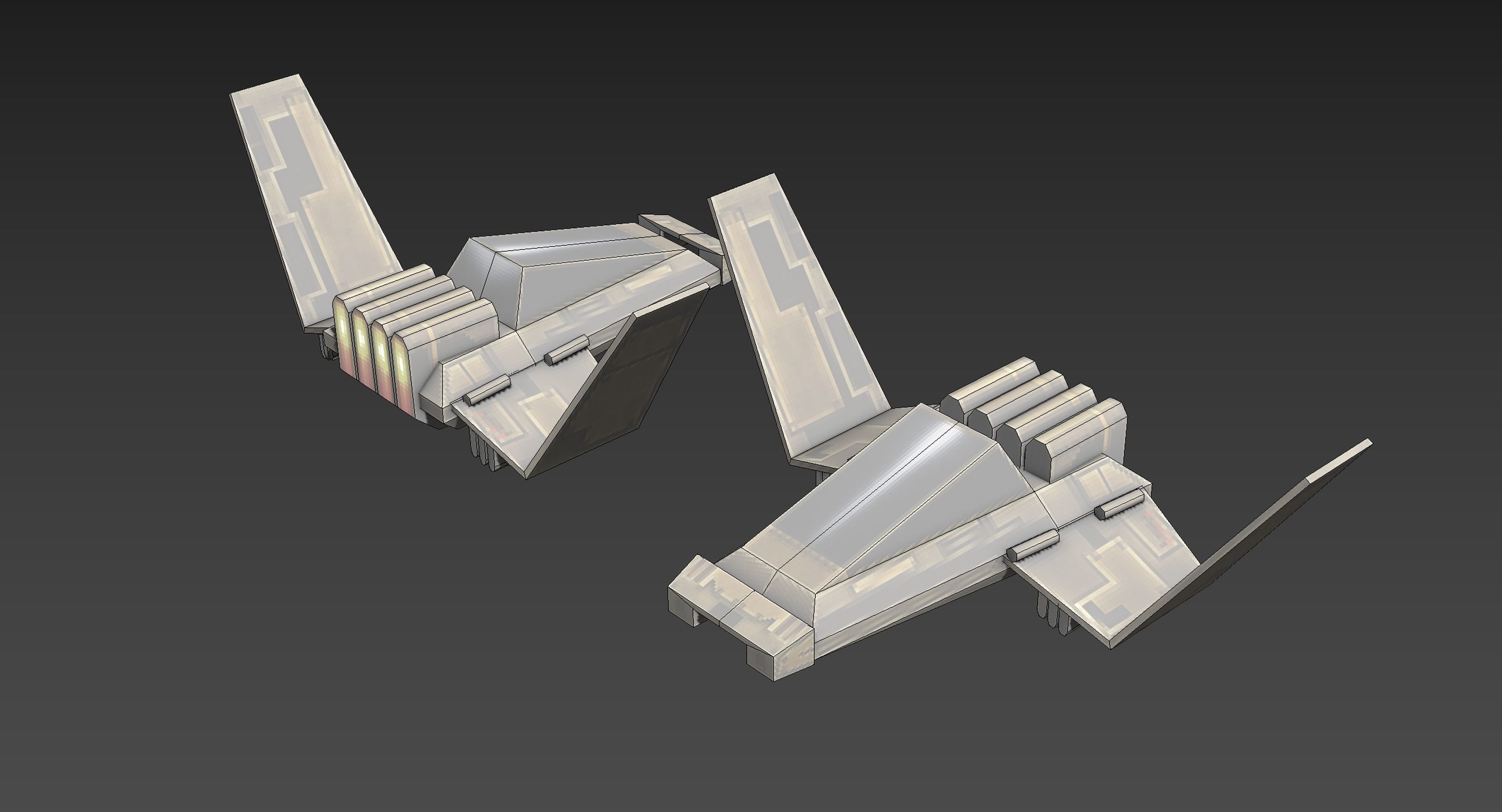 SCRAPDOG Short Range Fighter Low-poly 3D model_5