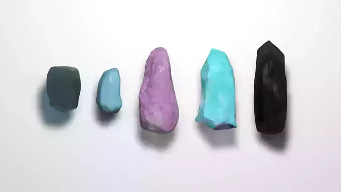 Gems set stone sculpture