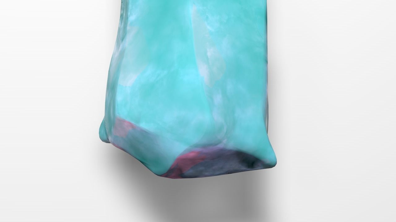 Gems set stone sculpture 3D model_3