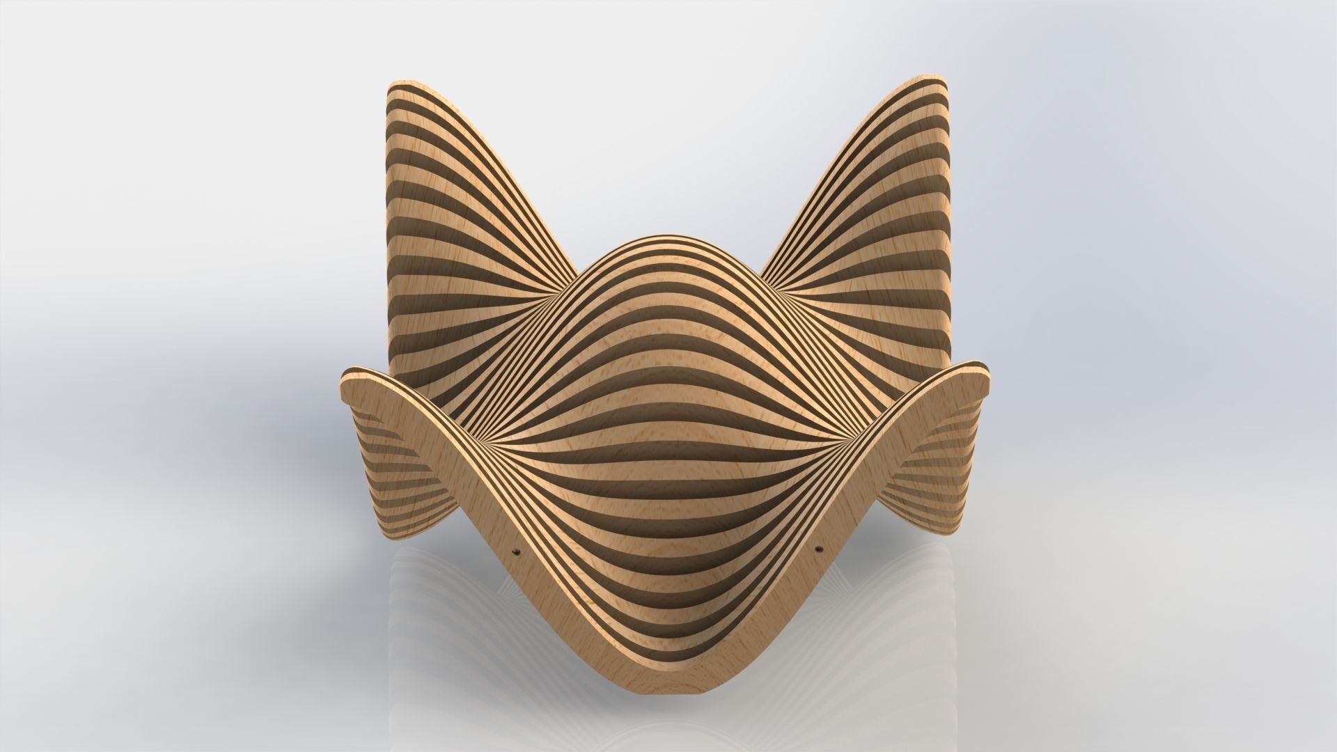 Parametric Table Wave 3D model_3