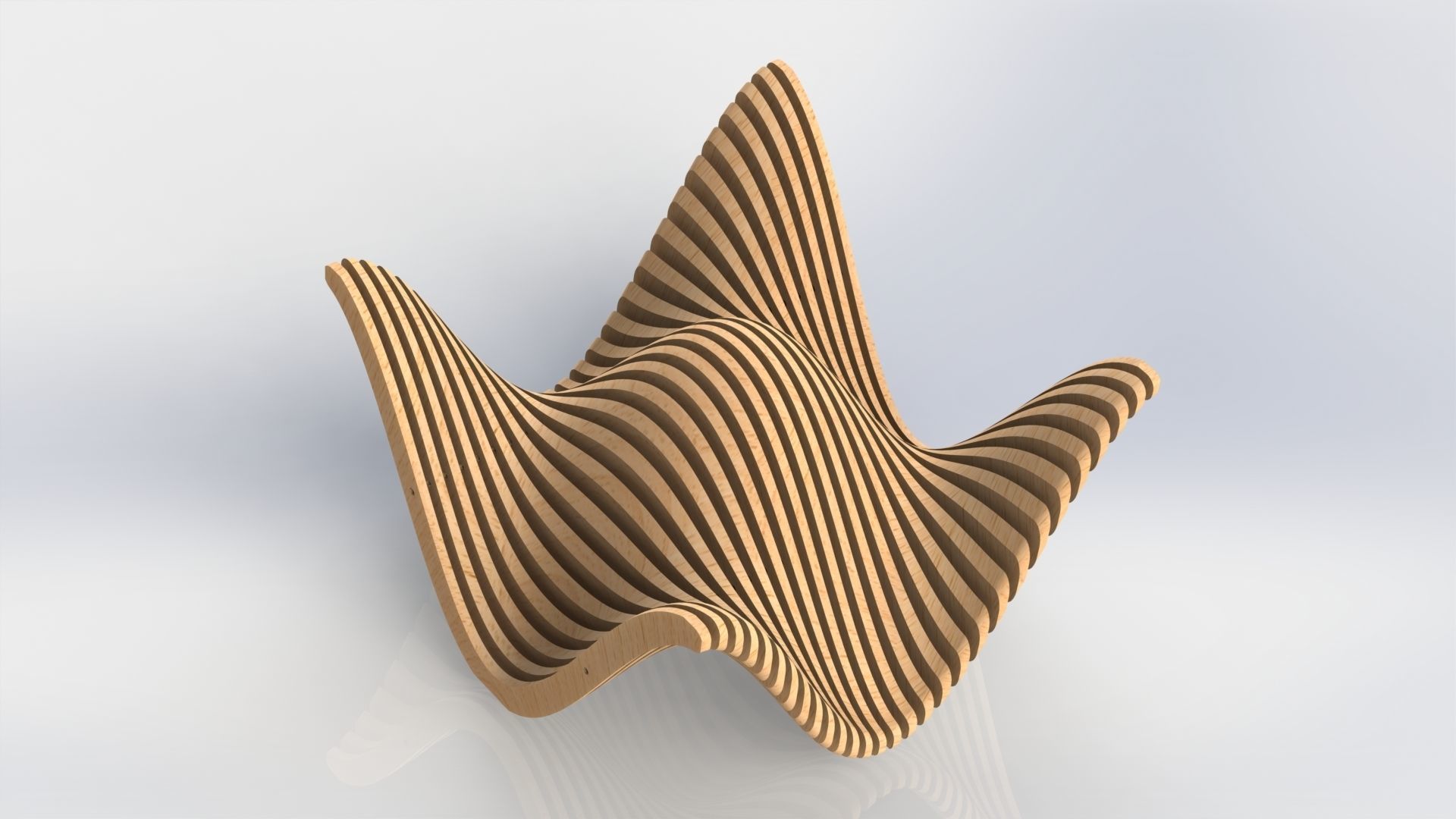 Parametric Table Wave 3D model_2