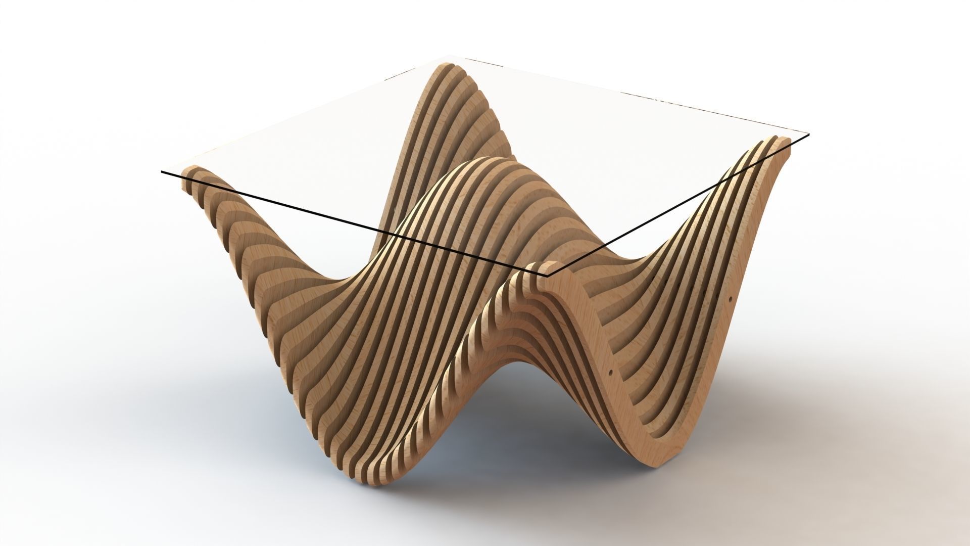 Parametric Table Wave 3D model_1