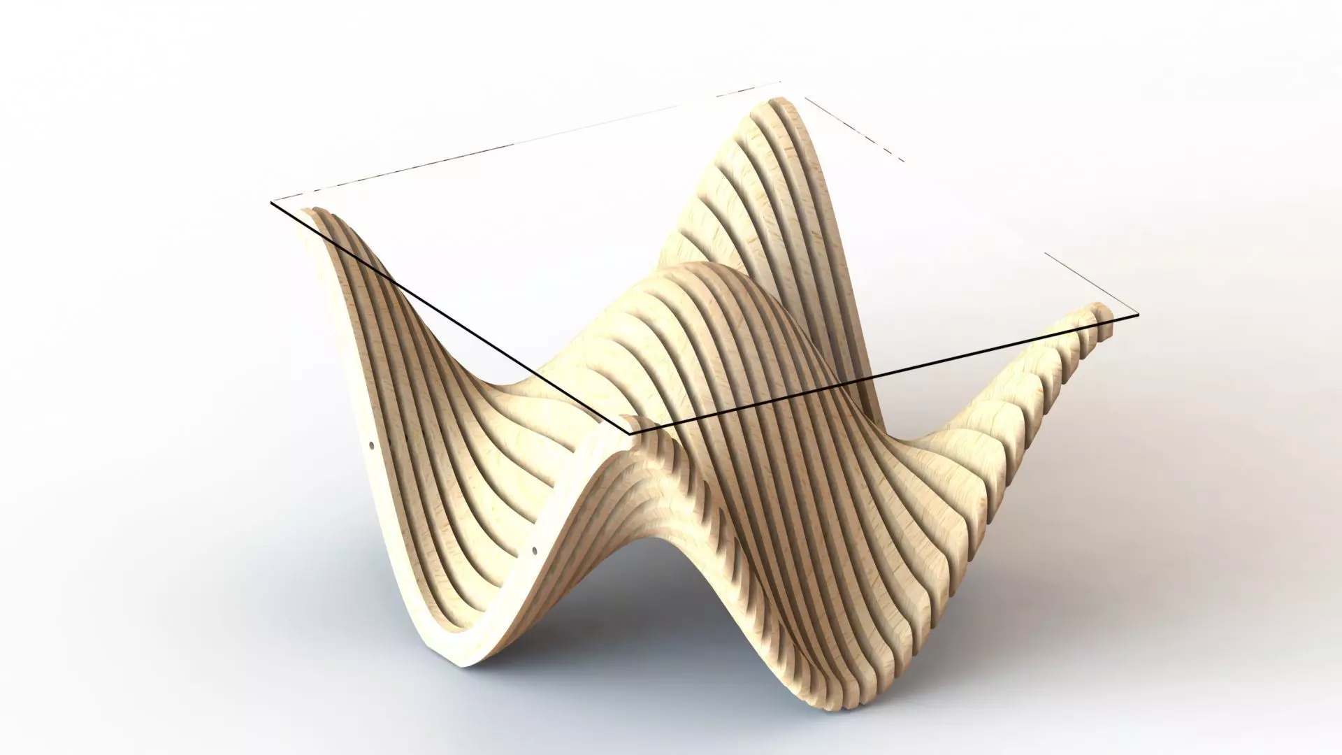 Parametric Table Wave 3D model_0
