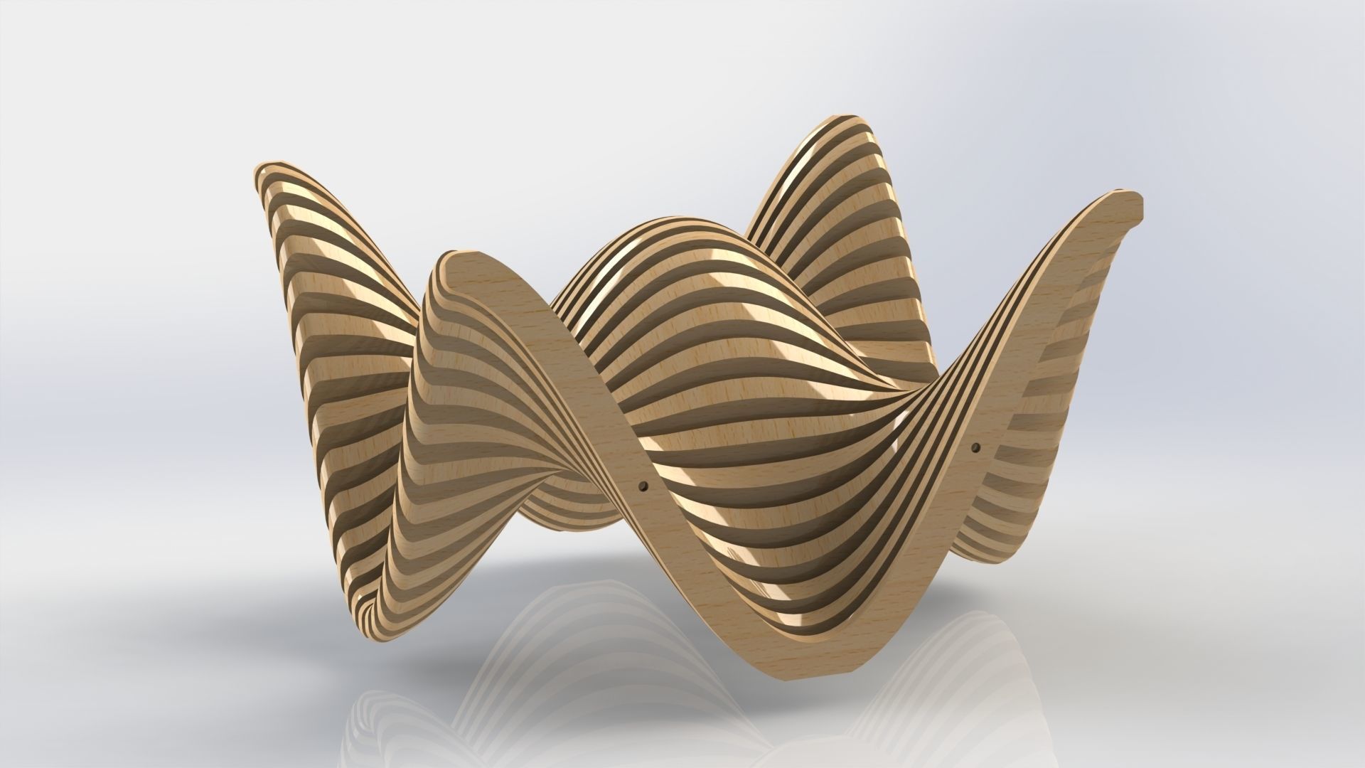 Parametric Table Wave 3D model_5