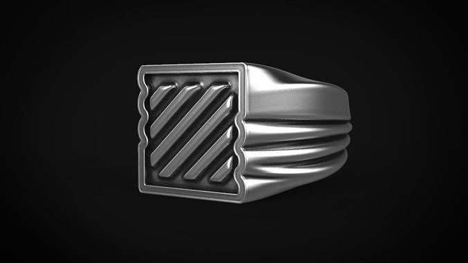 Signet man ring 3D print model
