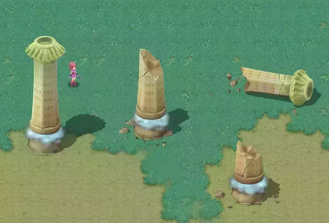 Cartoon Sky City -Turn the column