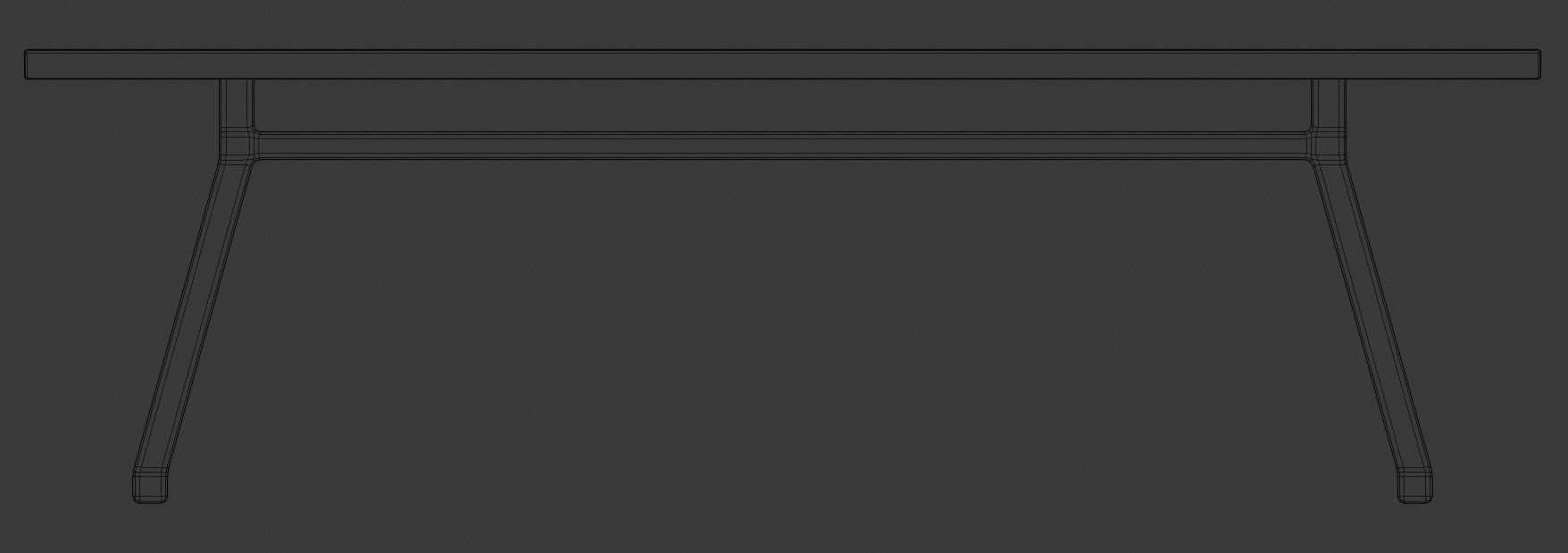 wooden table 3D model_24