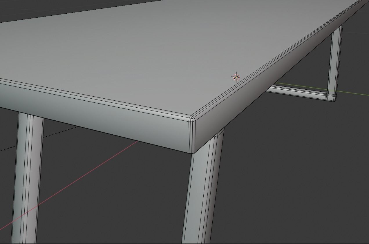 wooden table 3D model_19