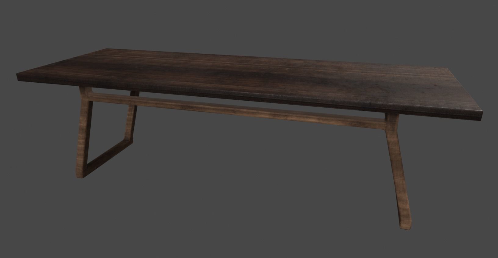 wooden table 3D model_17