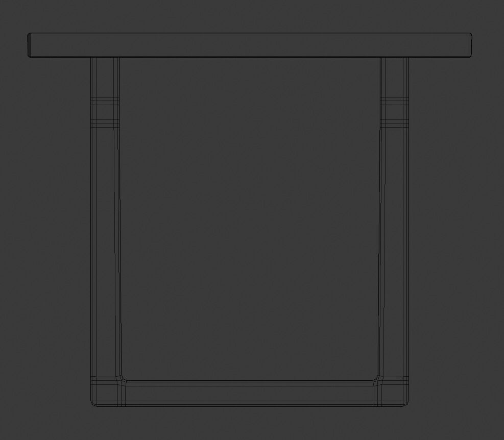 wooden table 3D model_22