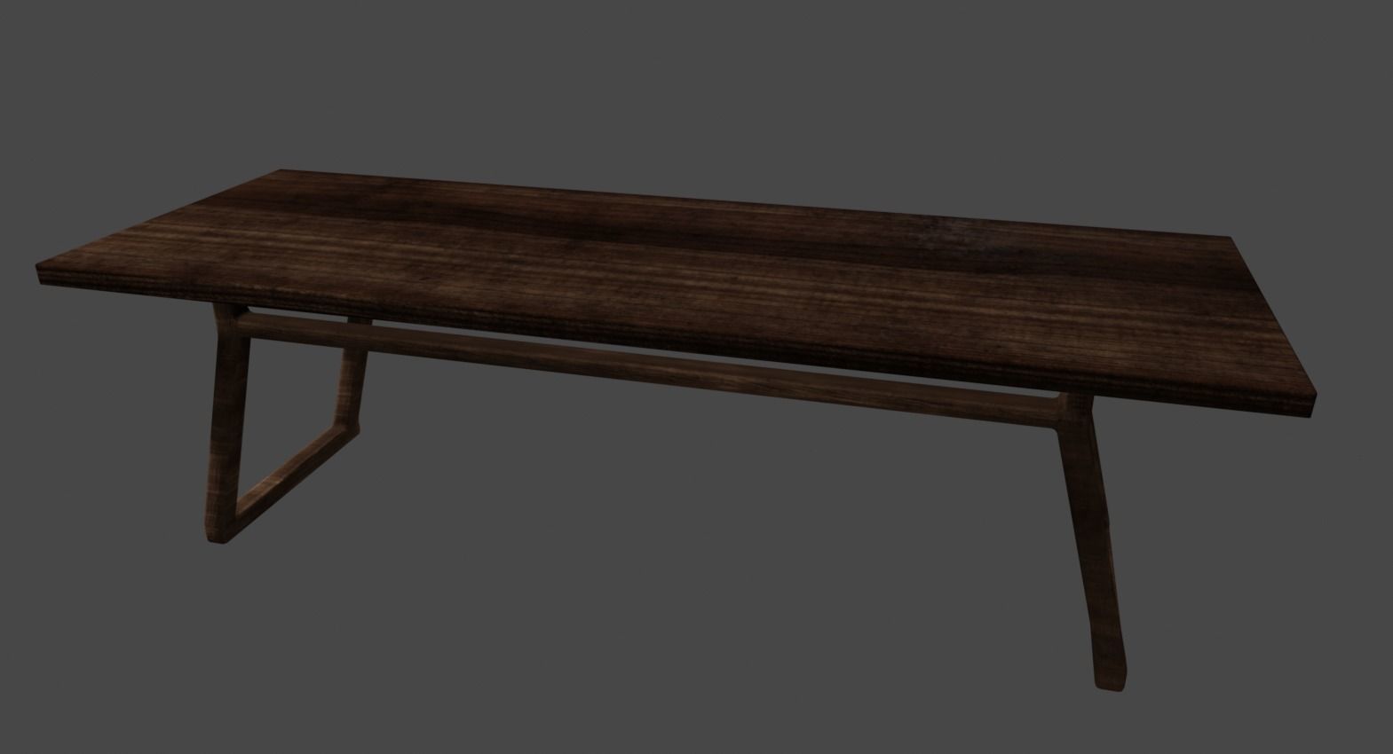 wooden table 3D model_14