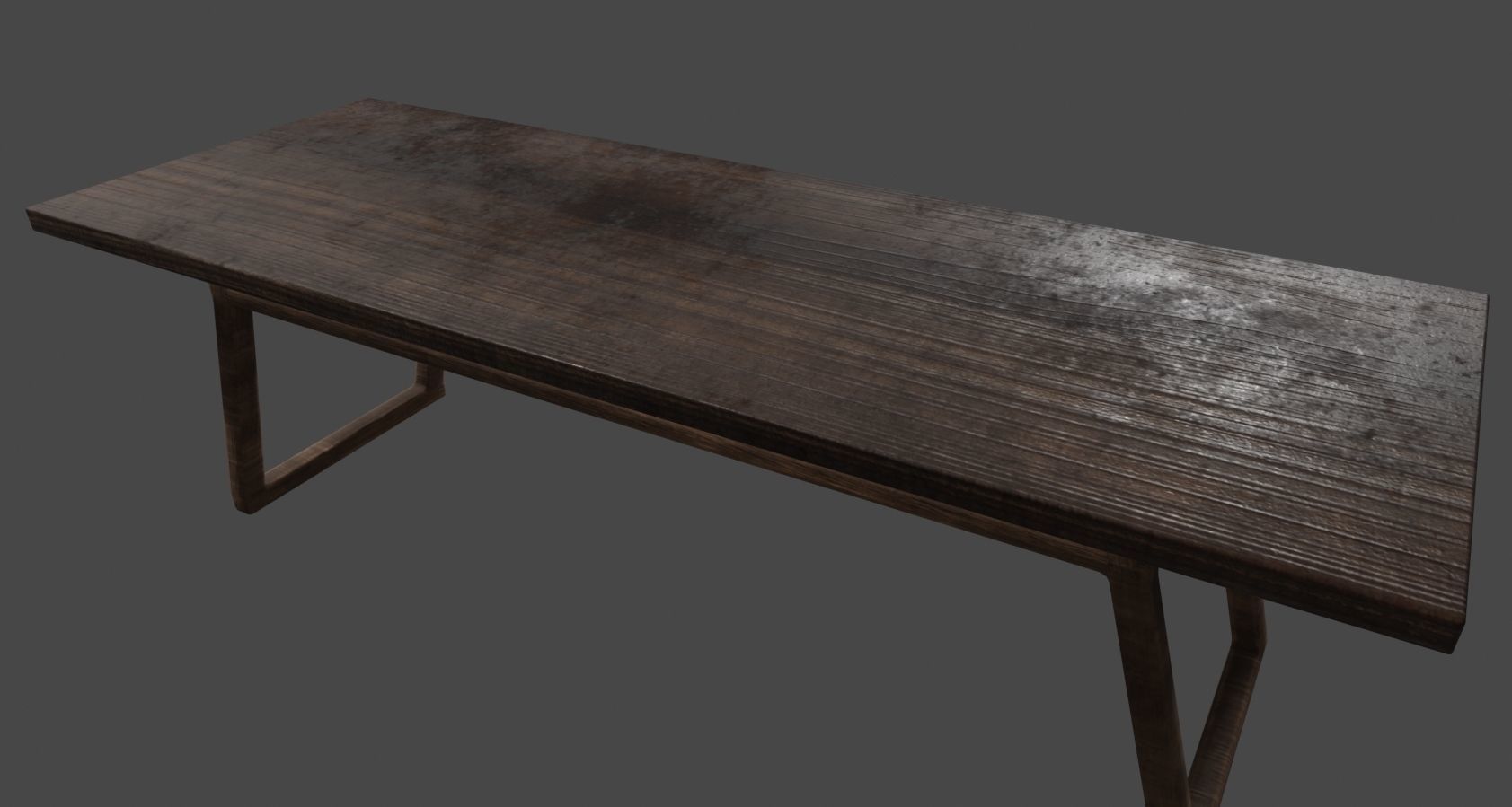wooden table 3D model_10
