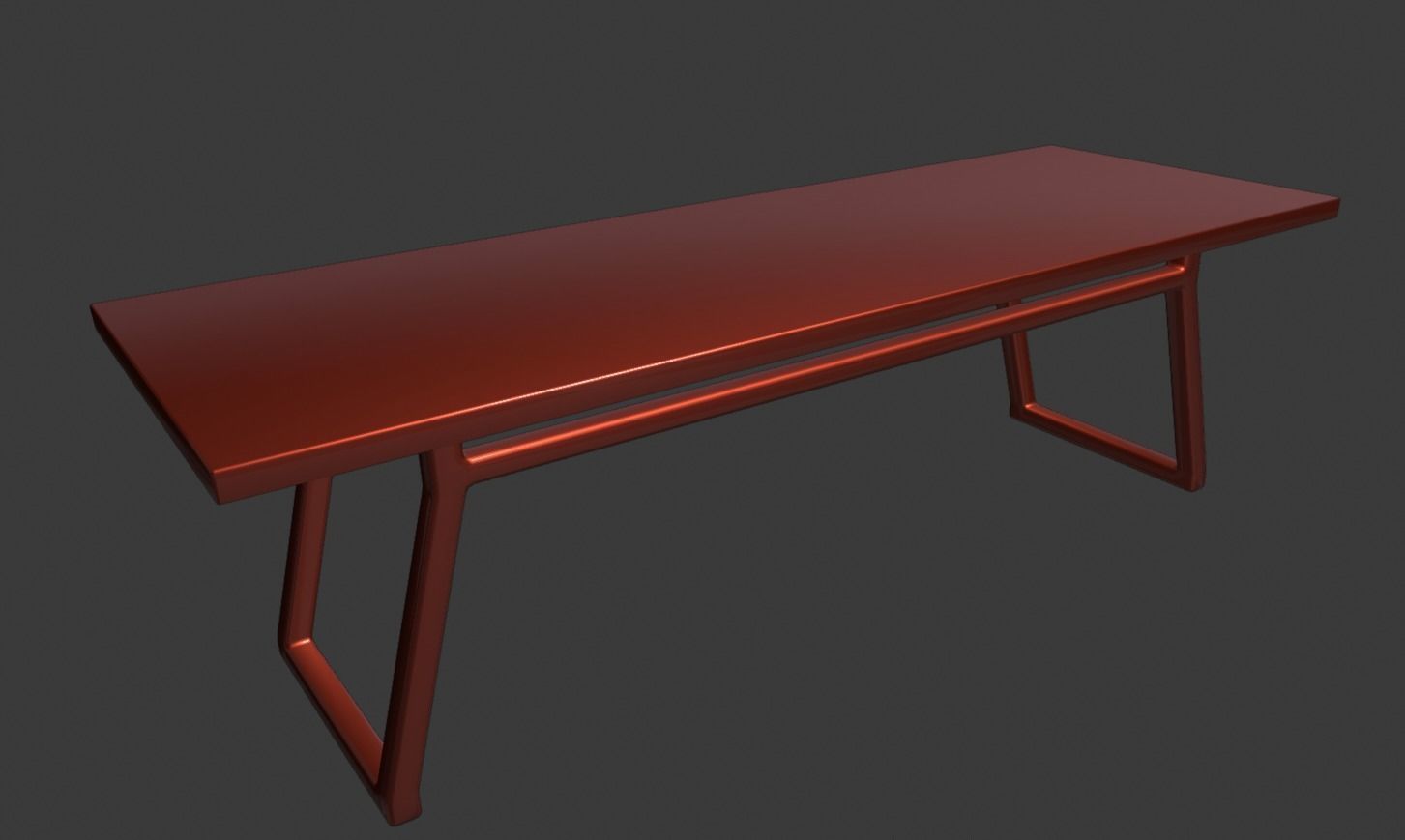 wooden table 3D model_15